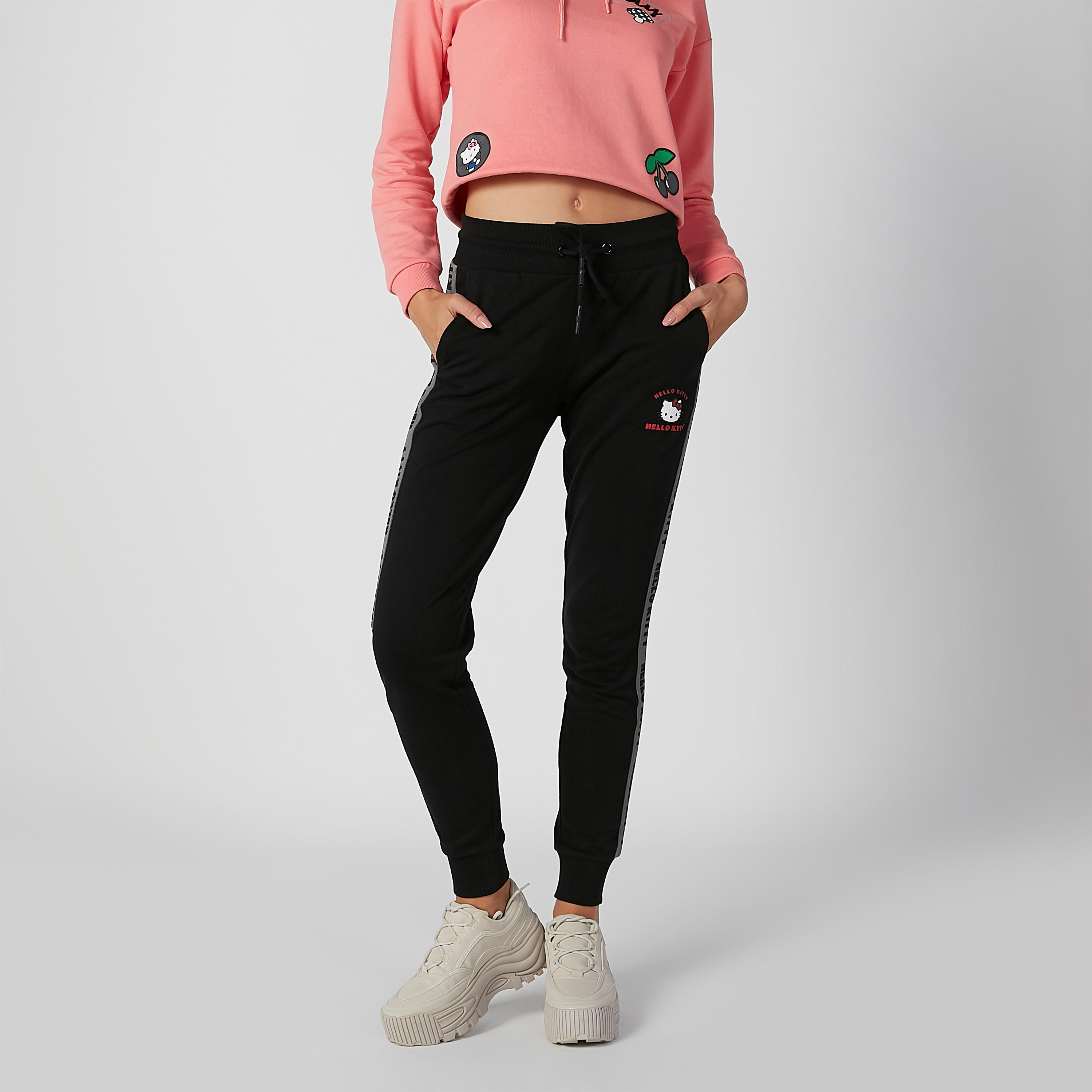 Slim Fit Hello Kitty Printed Jog Pants with Pockets-women-clothing-bottoms-joggers-image-1