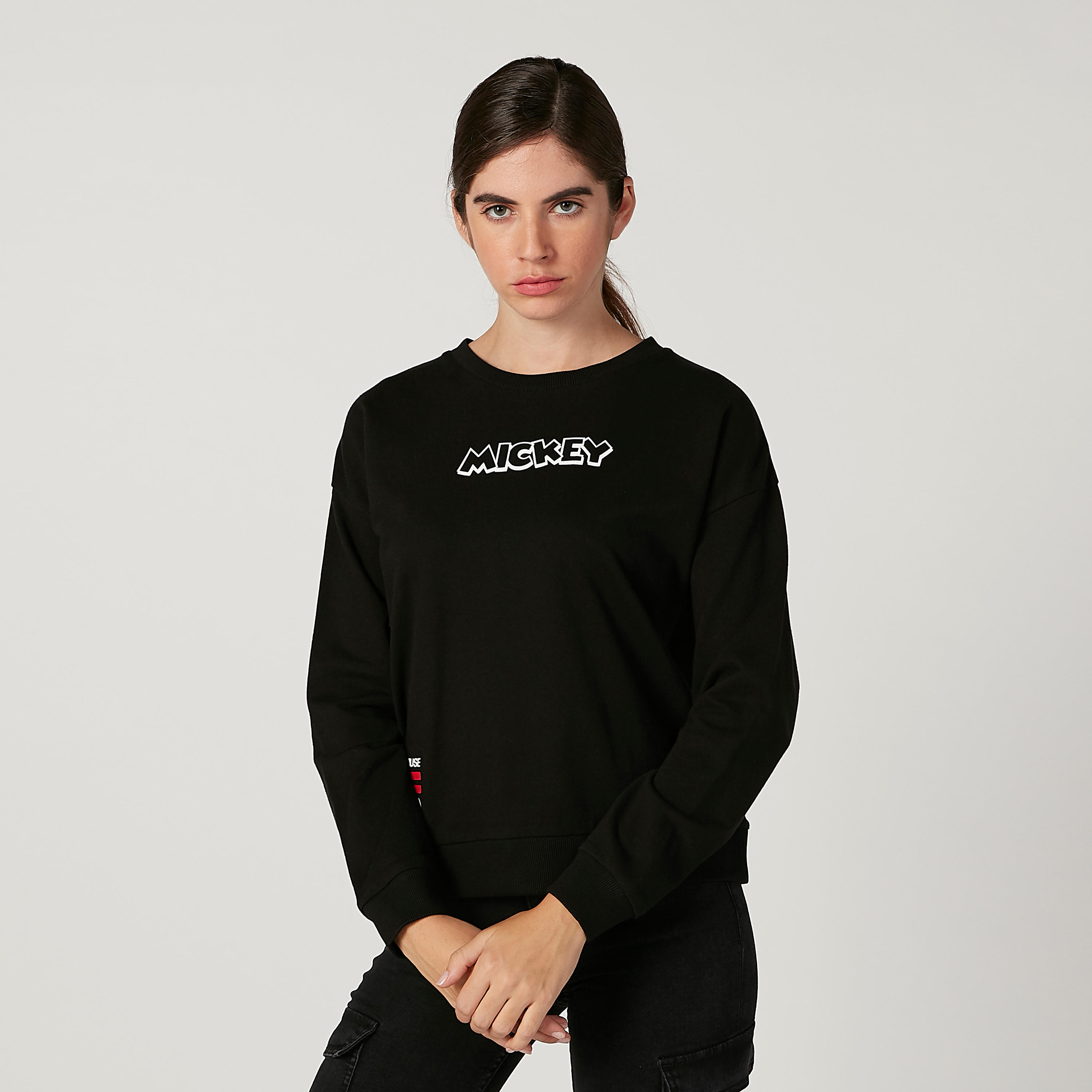 سويت شيرت مستدام بأكمام طويلة وطبعات ميكي ماوس -women-winterwear-hoodiesandsweatshirts-sweatshirts-image-1