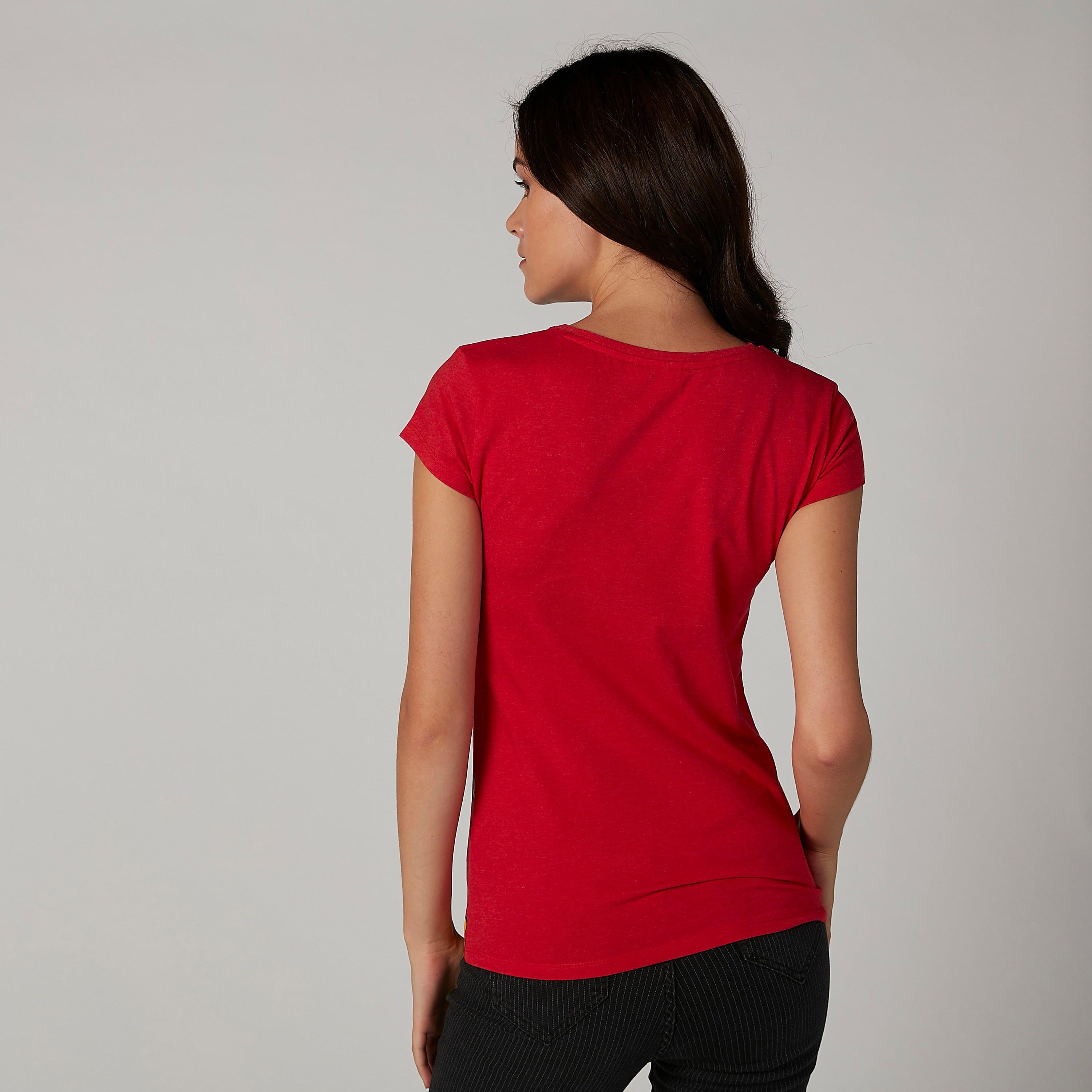تيشيرت مستدام سكيني بأكمام كاب وطبعات ميكي ماوس -women-clothing-tshirts-image-3