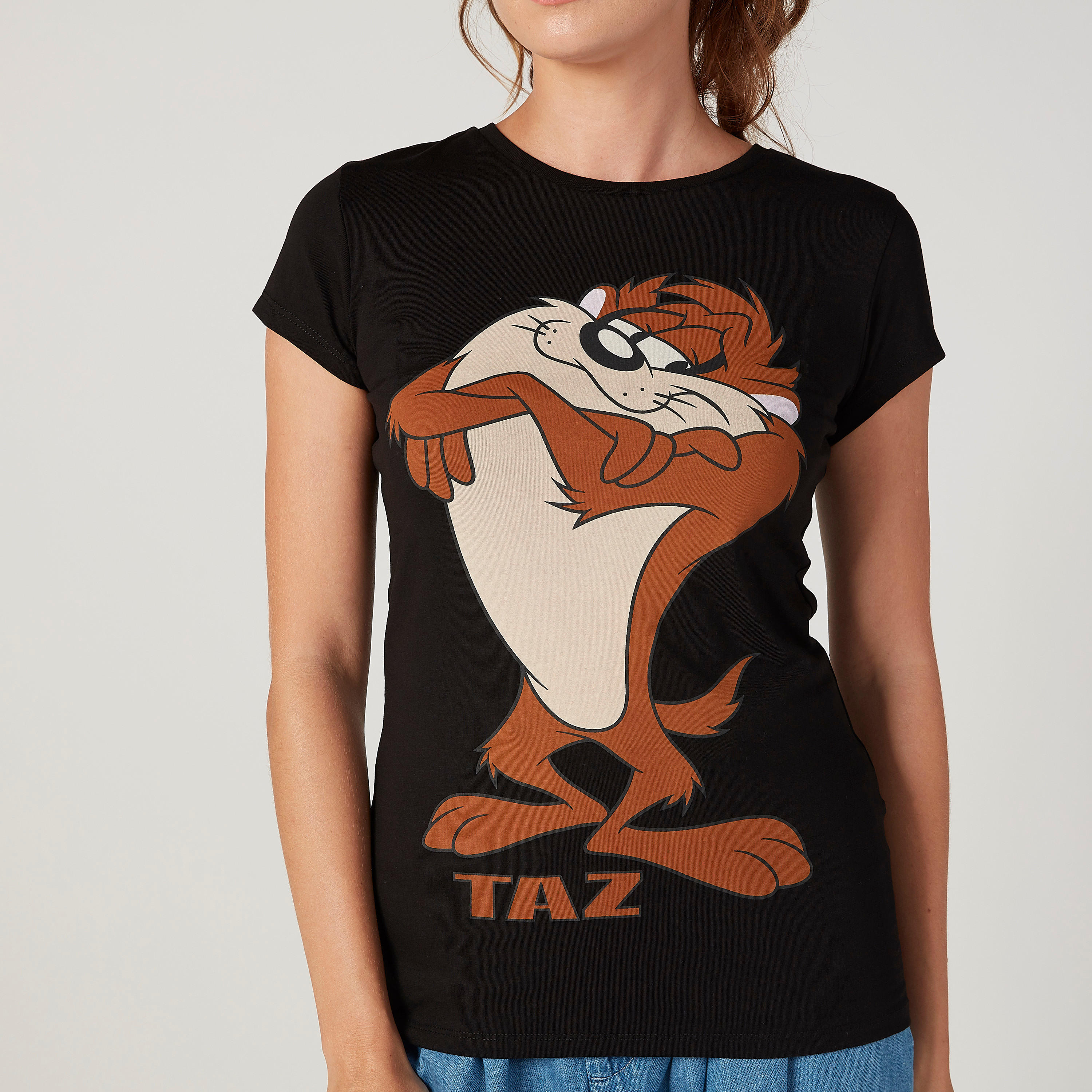 تيشيرت مستدام سكيني بأكمام كاب وطبعات -women-clothing-tshirts-image-3