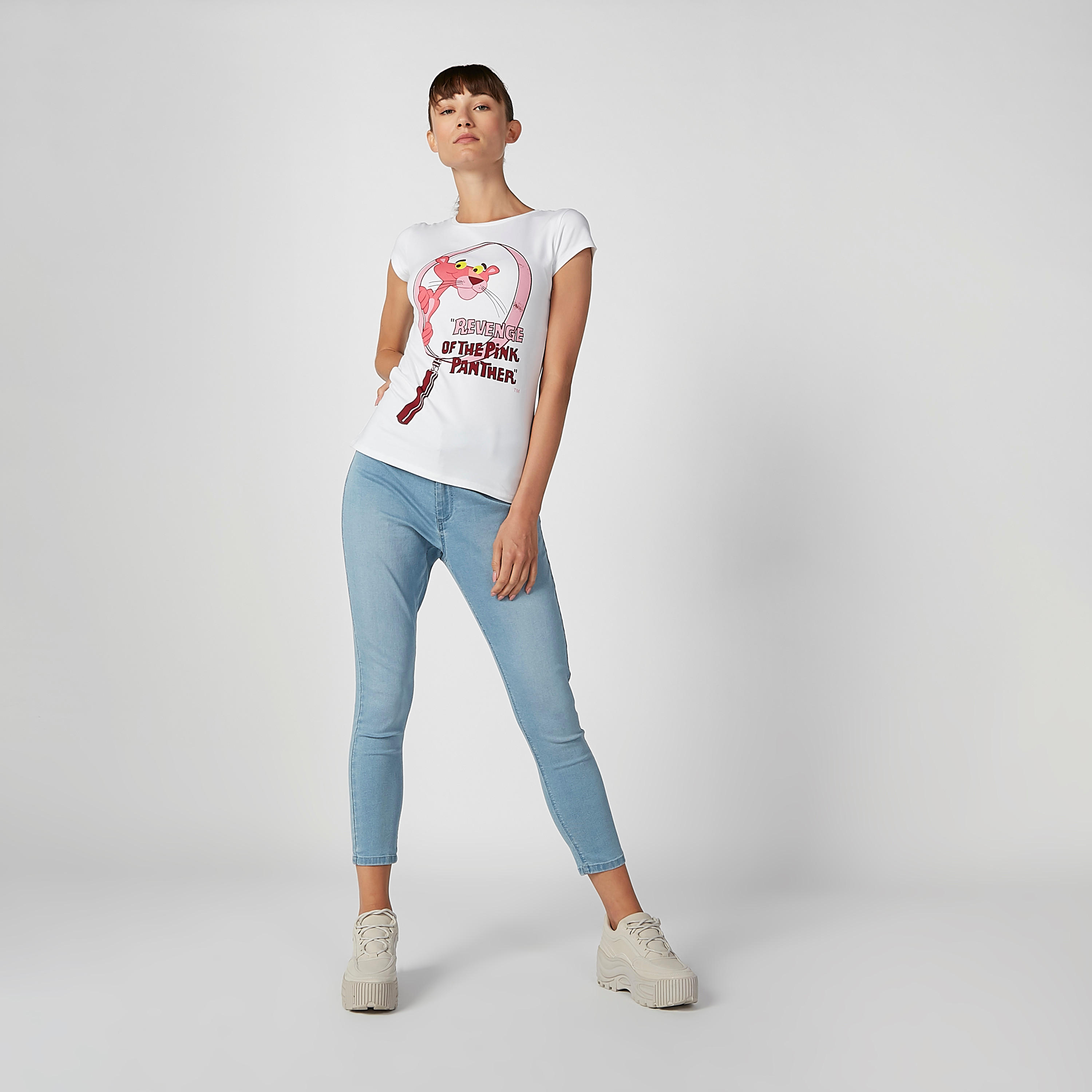 Sustainable Pink Panther Printed Cap Sleeves T-shirt-women-clothing-tshirts-image-3