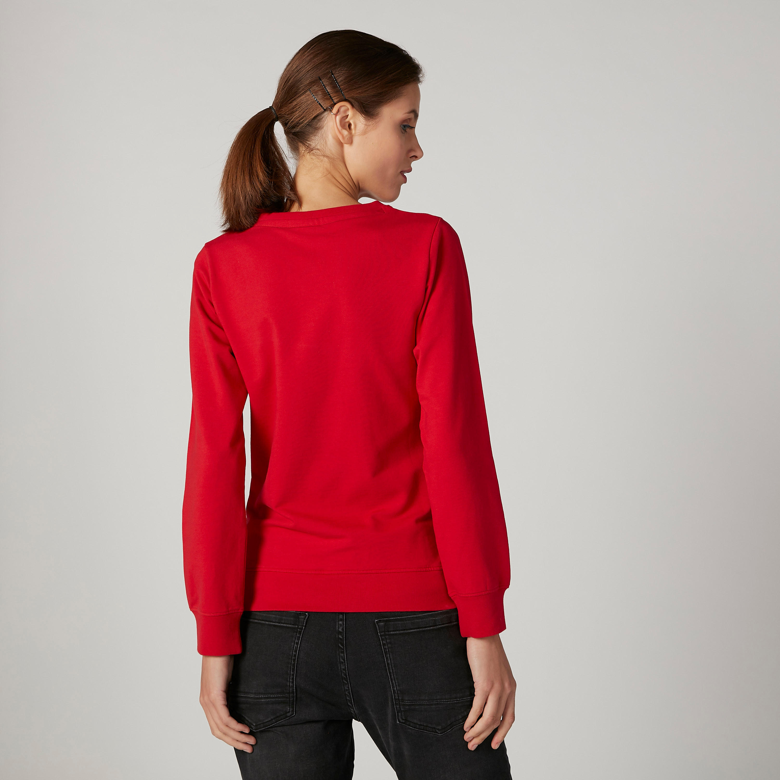 Mickey Mouse Printed Sweatshirt with Round Neck and Long Sleeves-women-winterwear-hoodiesandsweatshirts-sweatshirts-image-3