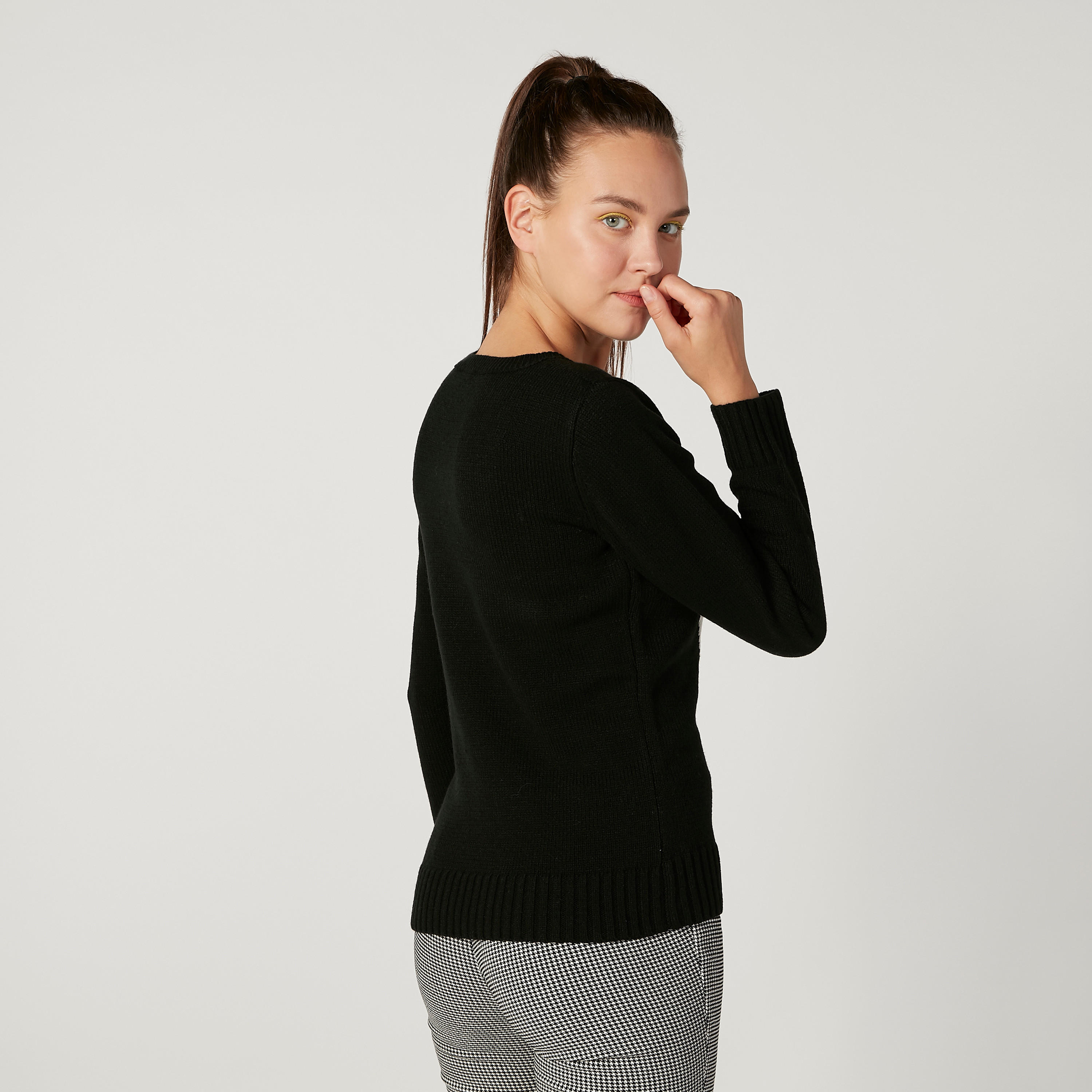 كنزة بياقة مستديرة وأكمام طويلة وطبعات ميكي ماوس-women-clothing-cardigansandjumpers-jumpers-image-4