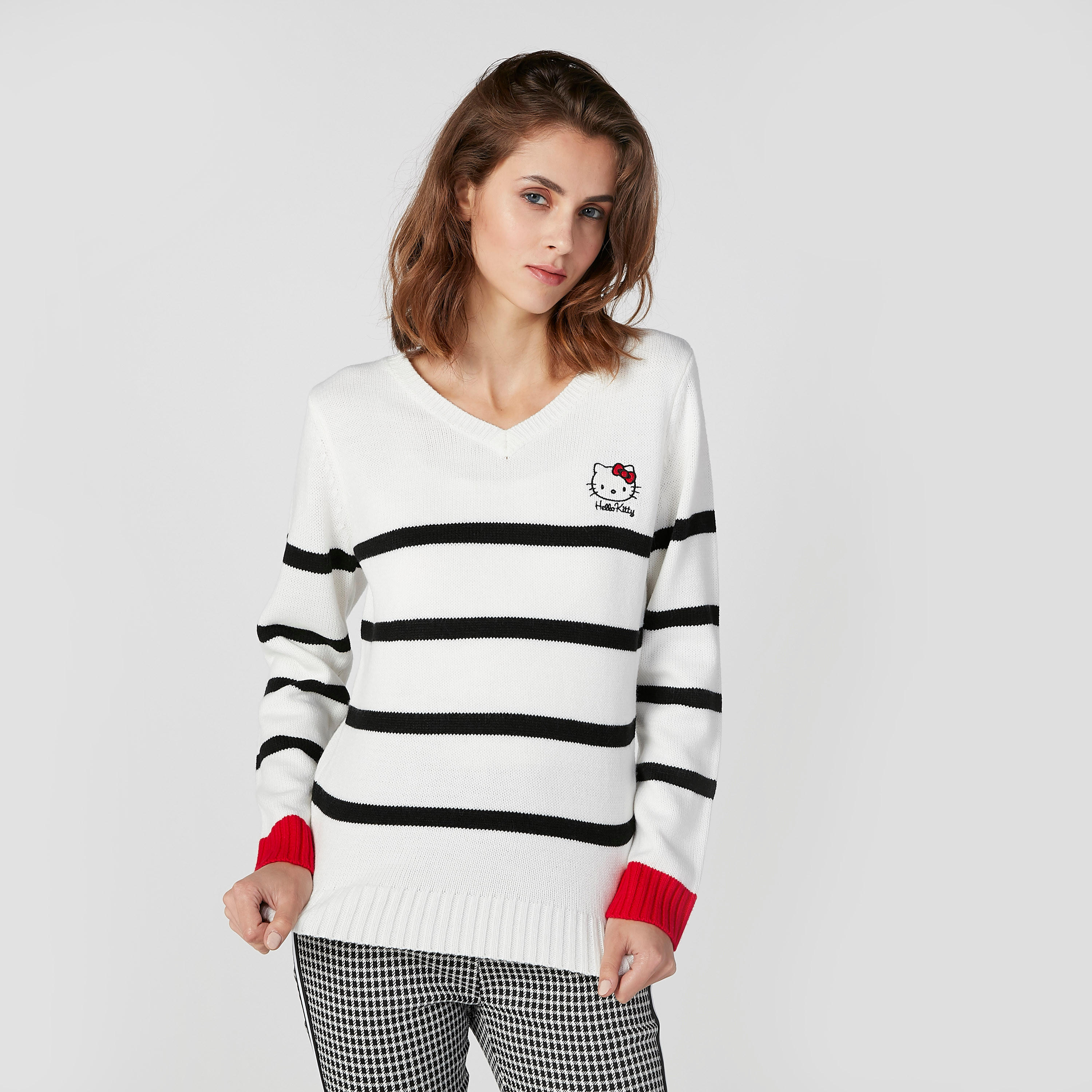 سويتر مستدام بأكمام طويلة وطبعات هالو كيتيّ -women-clothing-cardigansandjumpers-jumpers-image-4