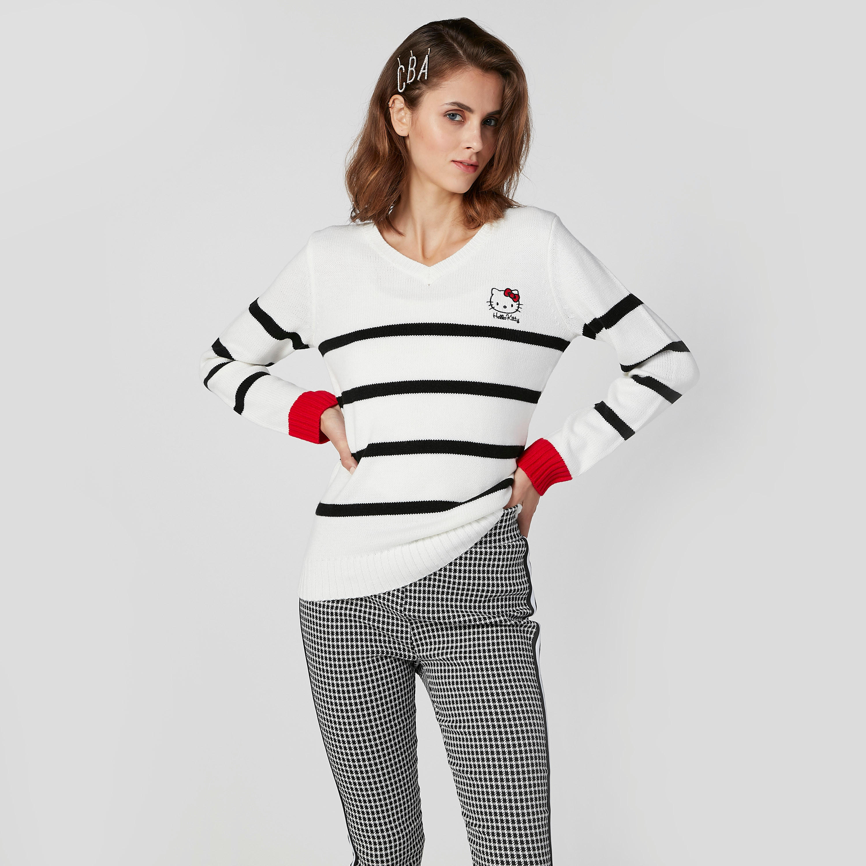 سويتر مستدام بأكمام طويلة وطبعات هالو كيتيّ -women-clothing-cardigansandjumpers-jumpers-image-3