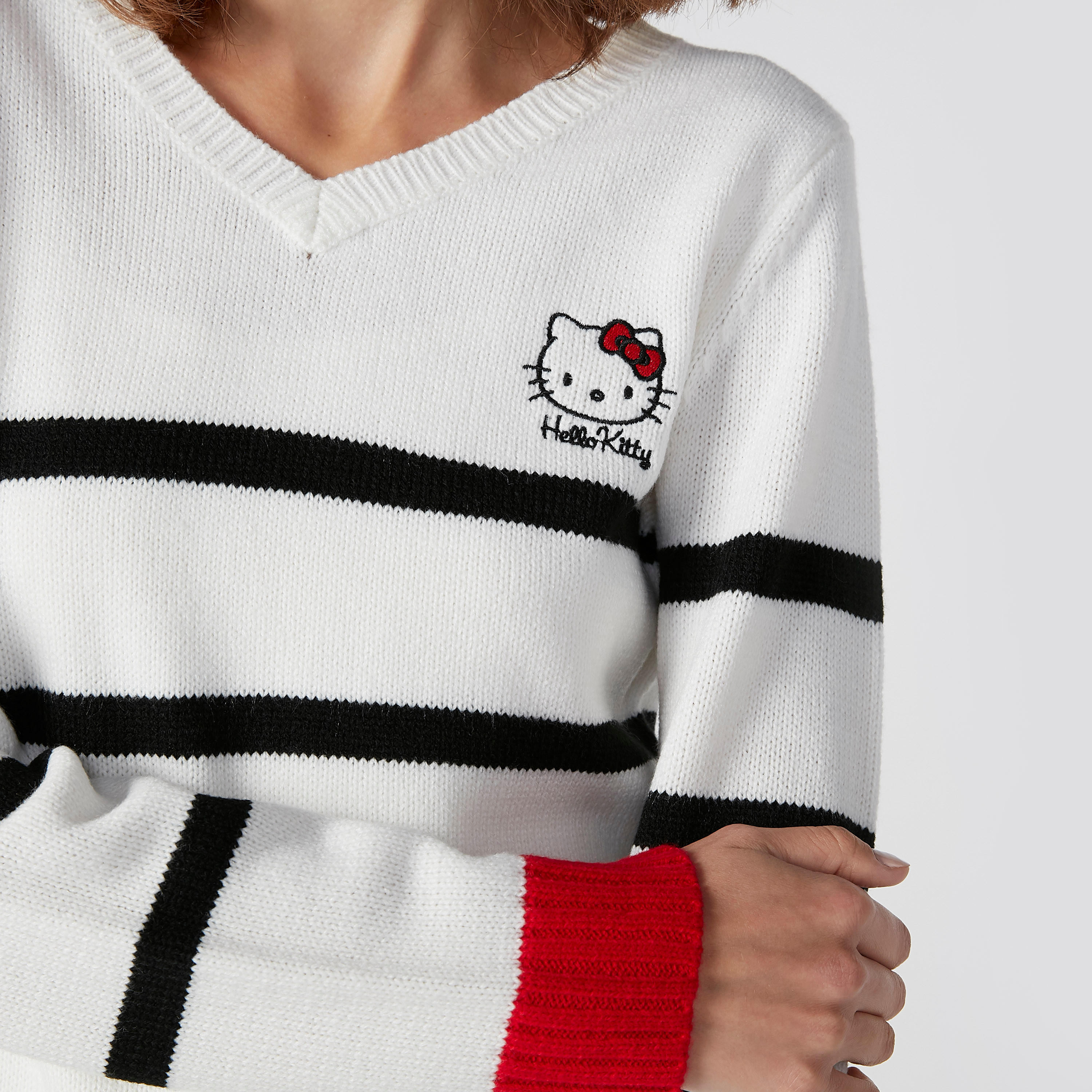 سويتر مستدام بأكمام طويلة وطبعات هالو كيتيّ -women-clothing-cardigansandjumpers-jumpers-image-2