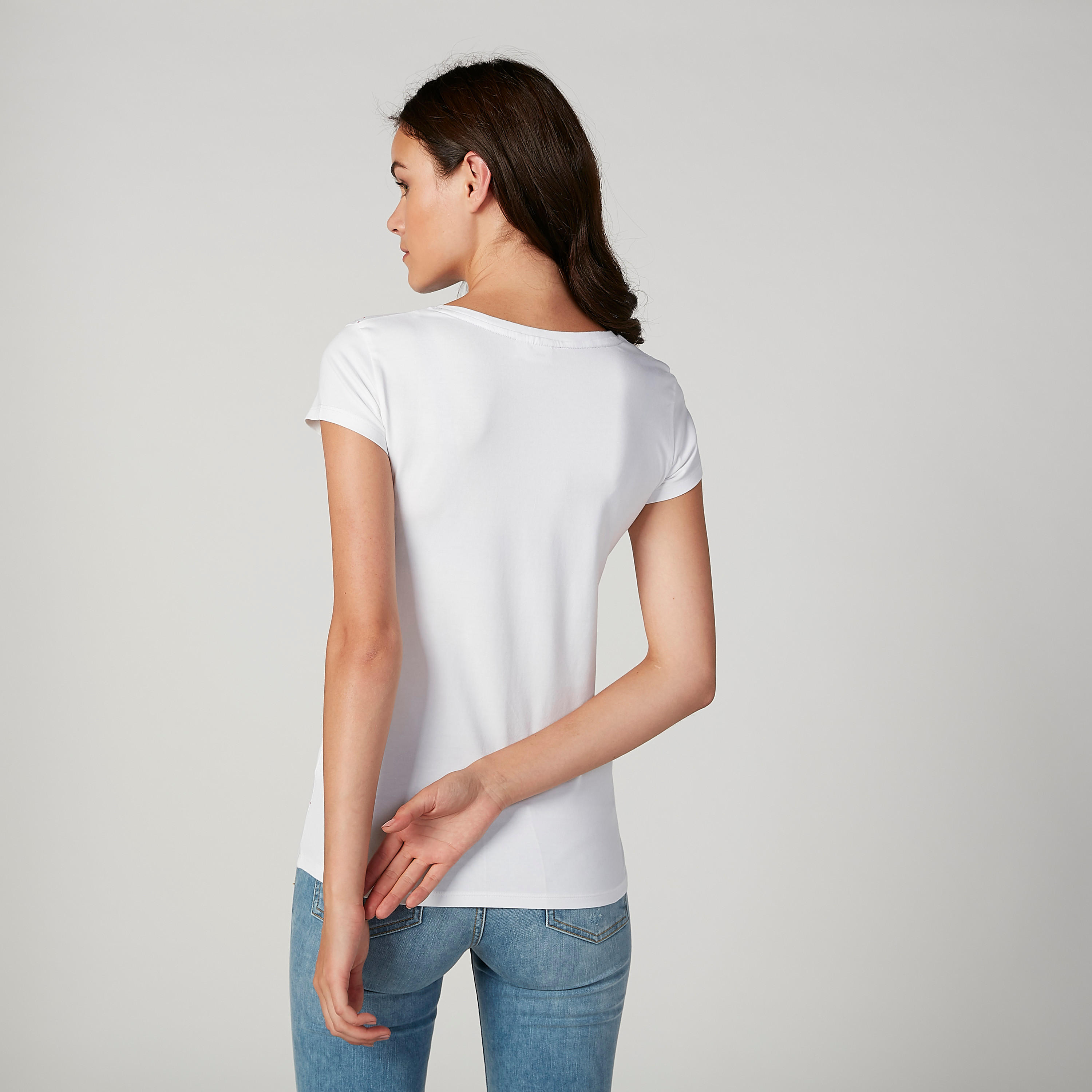 Sustainable Skinny Fit Minnie Mouse Printed Cap Sleeves T-shirt-women-clothing-tshirts-image-4