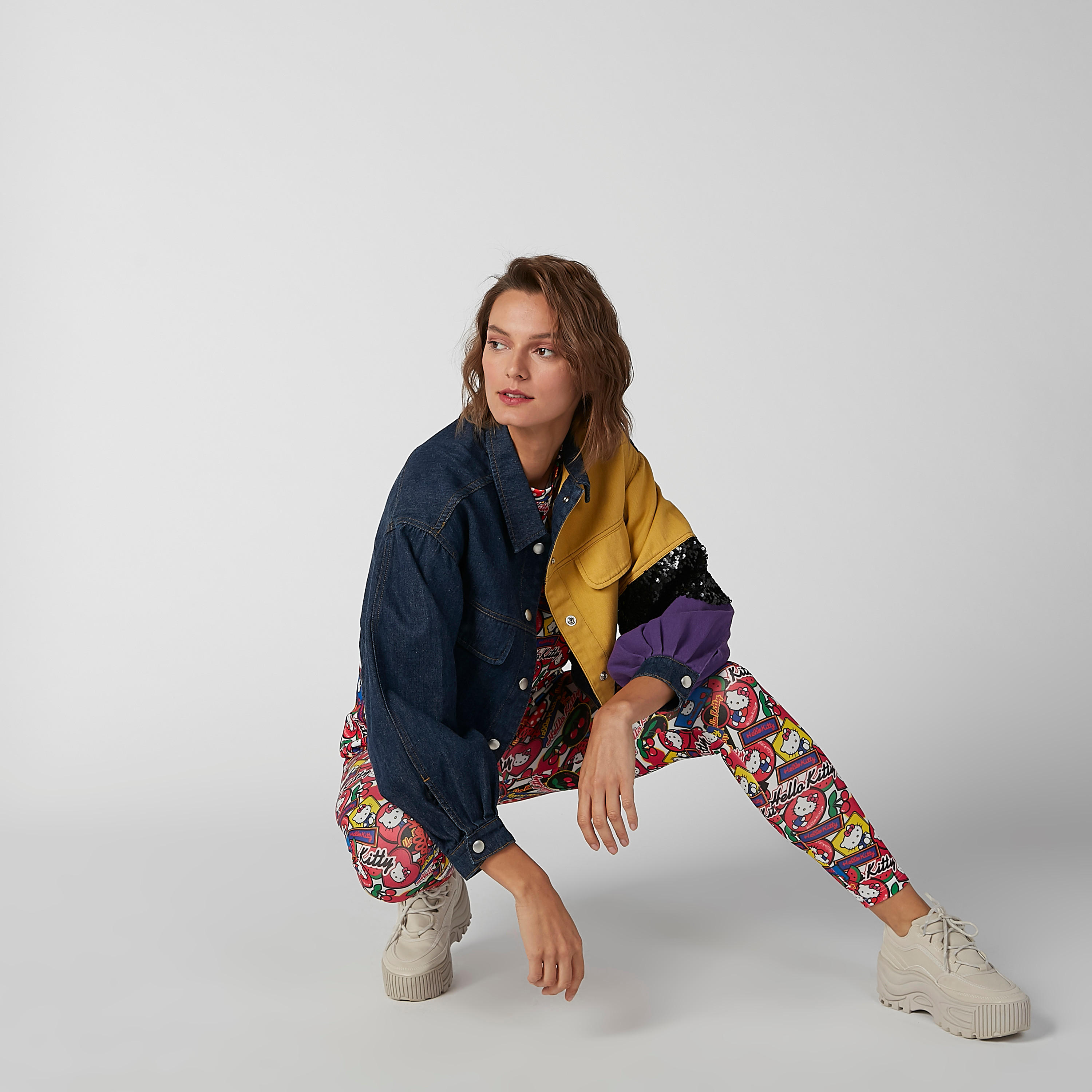 Skinny Fit Hello Kitty Printed Leggings with Elasticised Waistband-women-clothing-bottoms-leggings-image-4