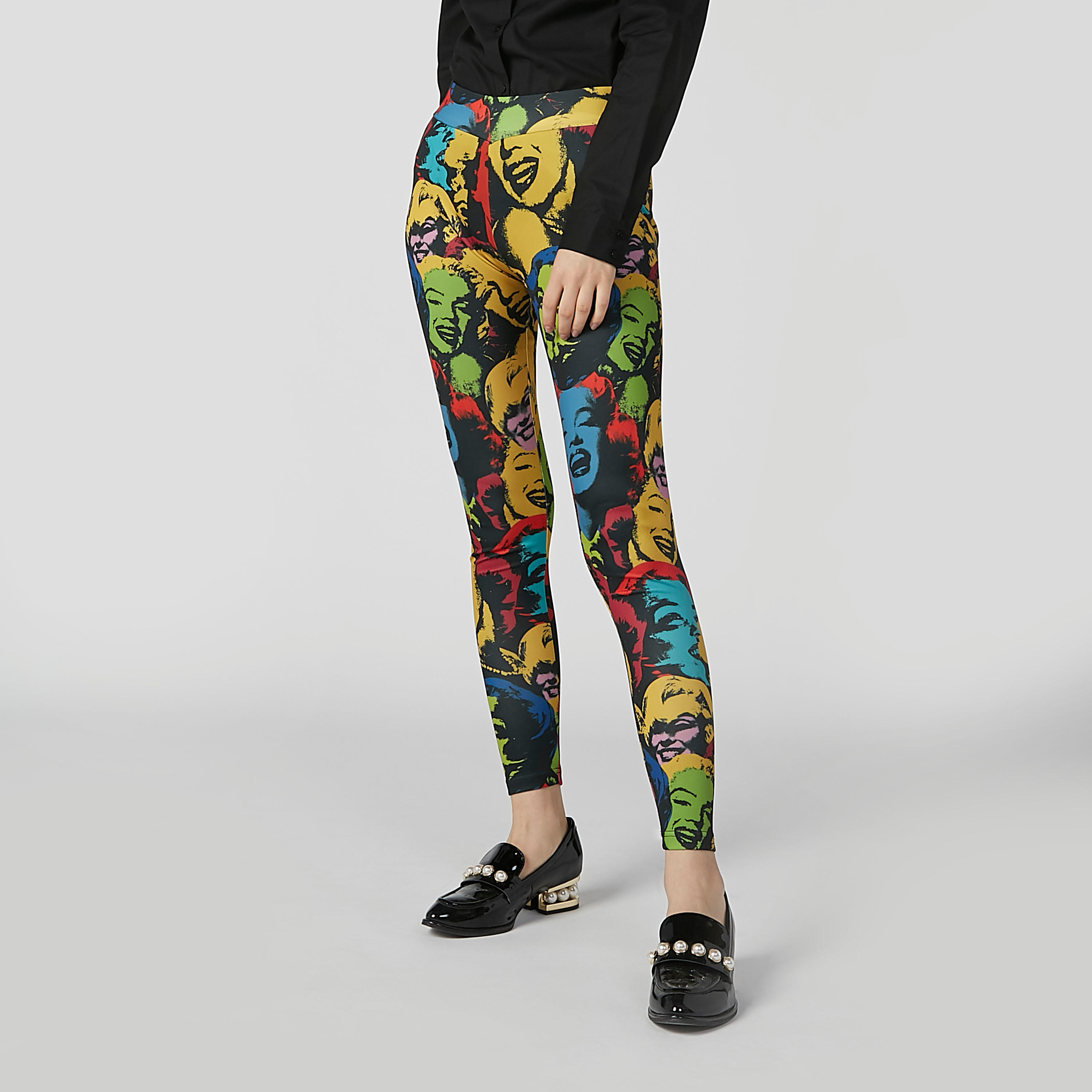 بنطال ليقنز بخصر مطّاطي وطبعات مارلين مونرو-women-clothing-bottoms-leggings-image-1