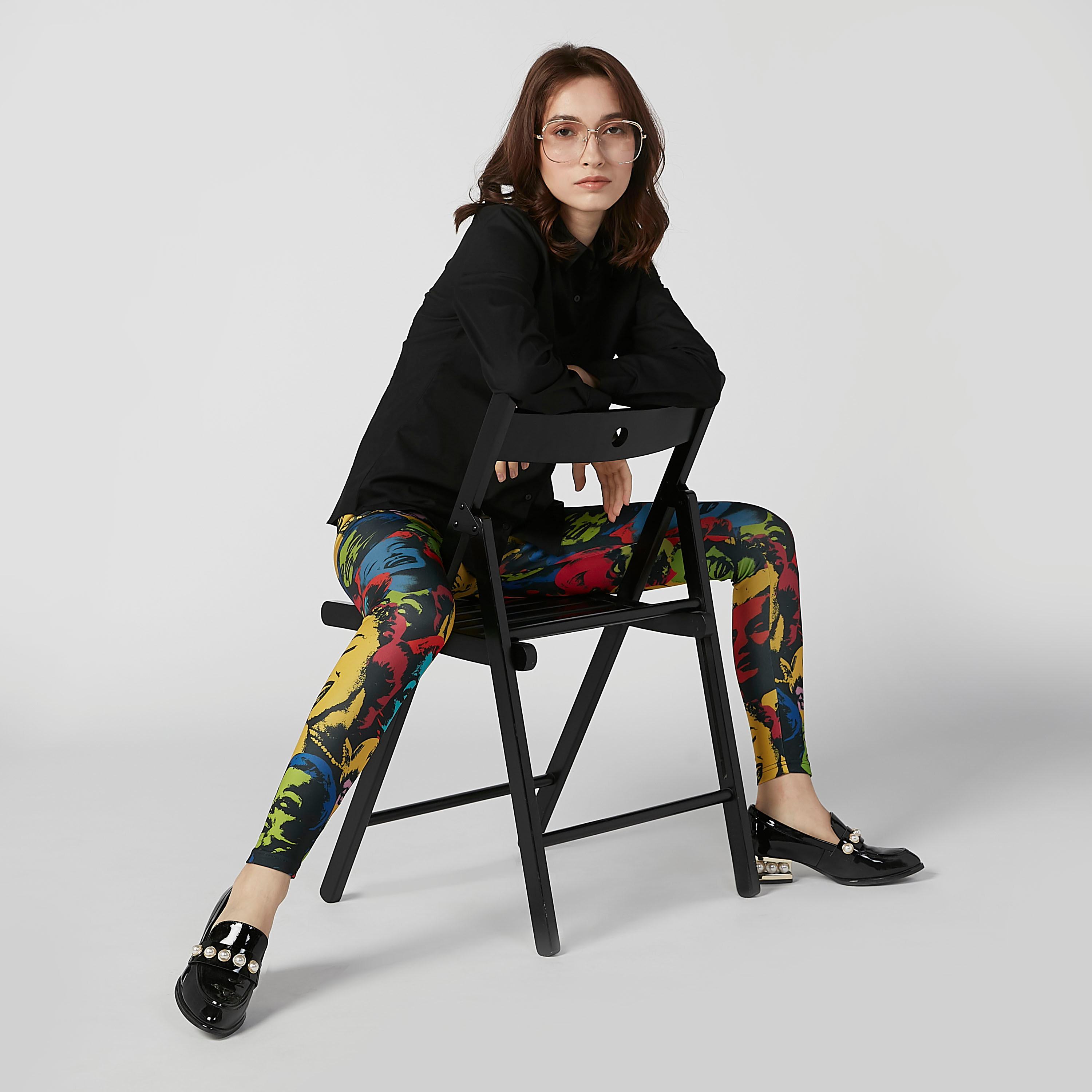 بنطال ليقنز بخصر مطّاطي وطبعات مارلين مونرو-women-clothing-bottoms-leggings-image-3