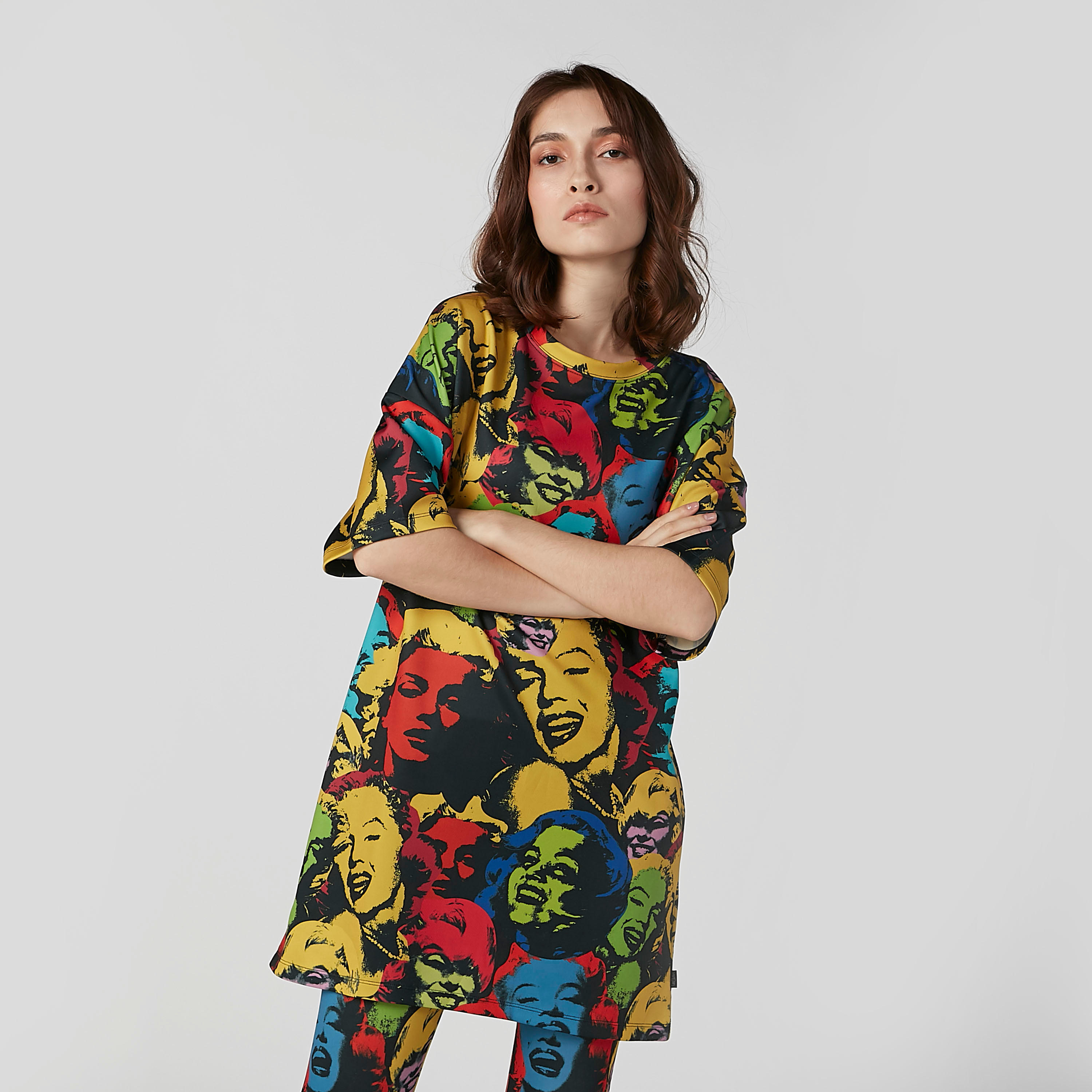 Marilyn Monroe Printed T-shirt with Drop Shoulder Sleeves-women-clothing-tshirts-image-1