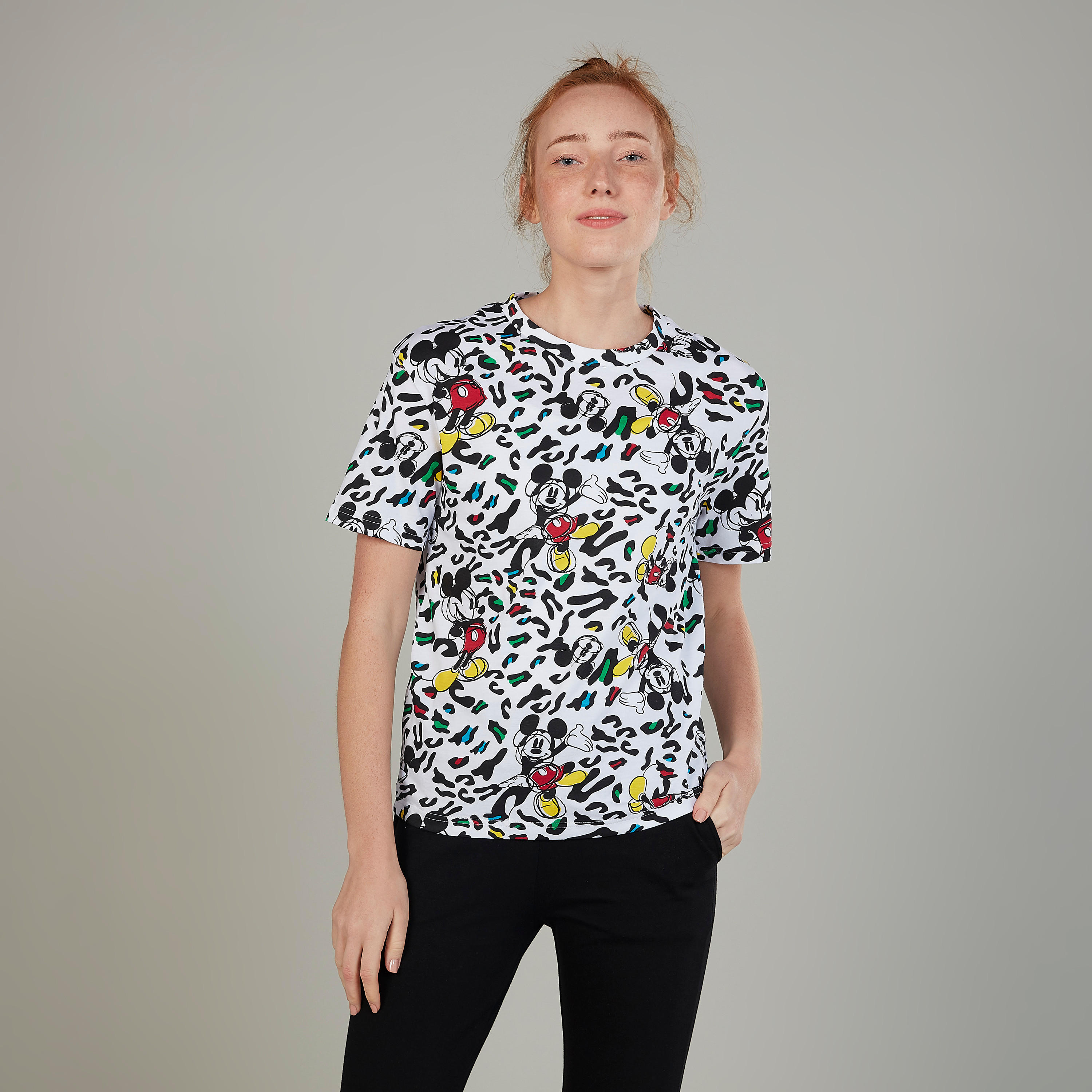 تيشيرت مستدام بياقة مستديرة وأكمام قصيرة وطبعات -women-clothing-tshirts-image-1