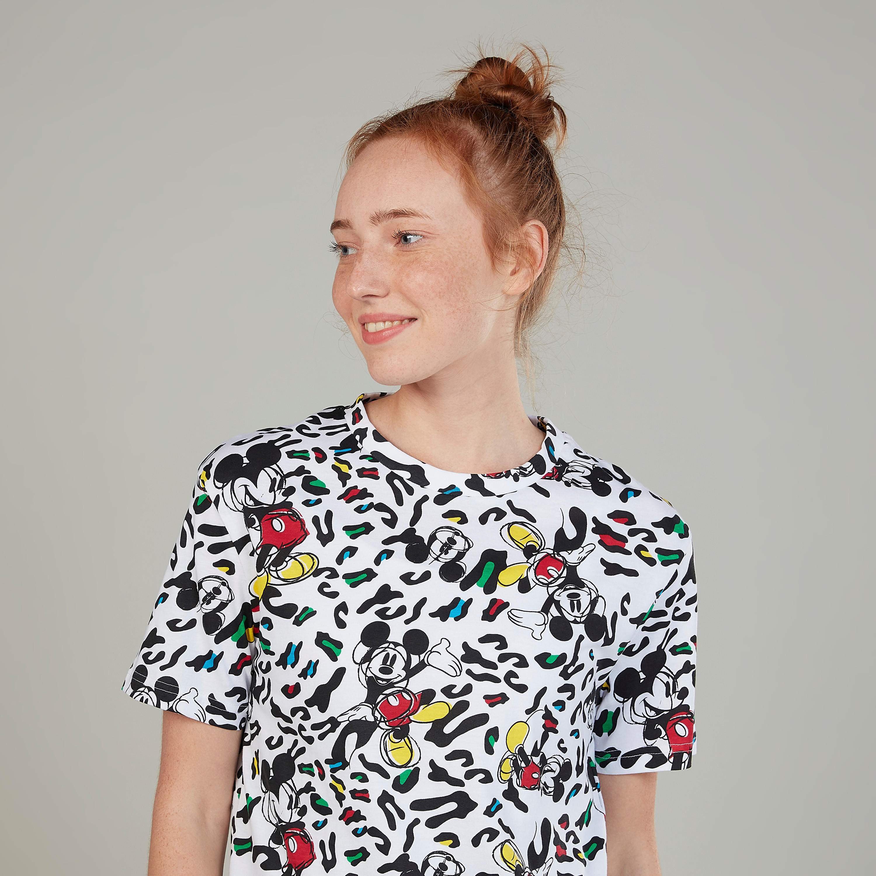 تيشيرت مستدام بياقة مستديرة وأكمام قصيرة وطبعات -women-clothing-tshirts-image-3