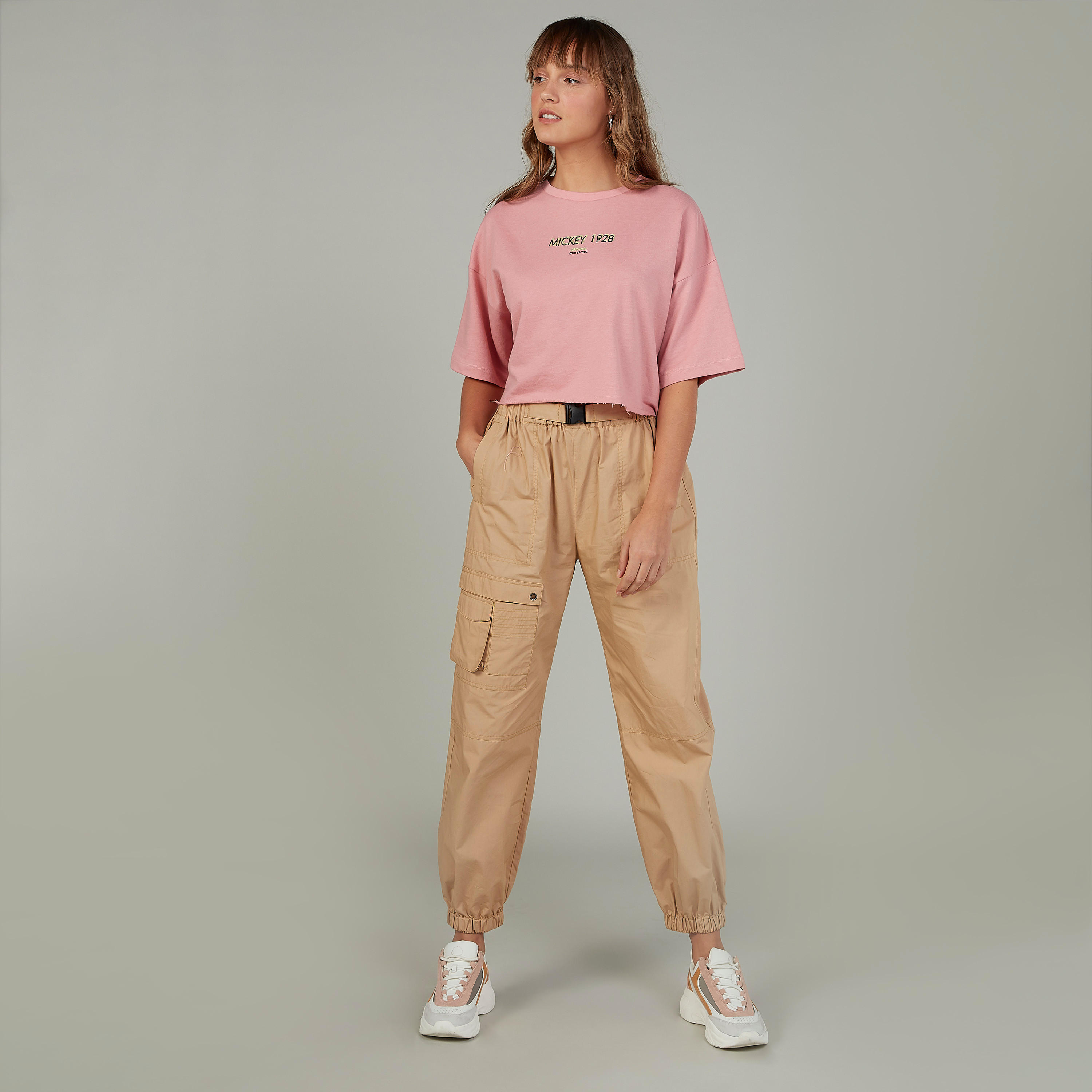 تيشيرت مستدام بأكمام 3/4 وطبعات ميكي ماوس-women-clothing-tshirts-image-2