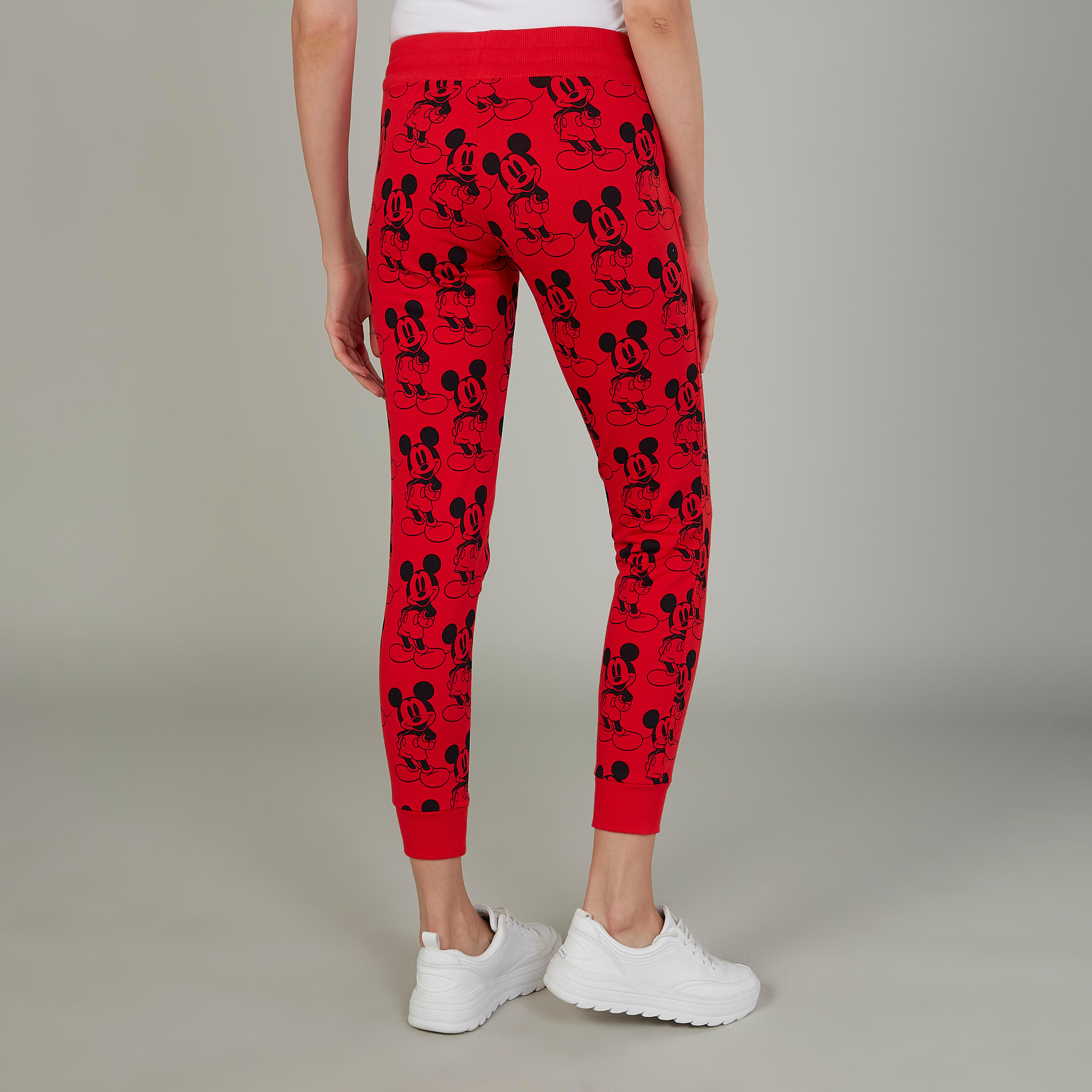 بنطلون رياضي بخصر مطّاطي وجيوب وطبعات ميكي ماوس-women-clothing-bottoms-joggers-image-4