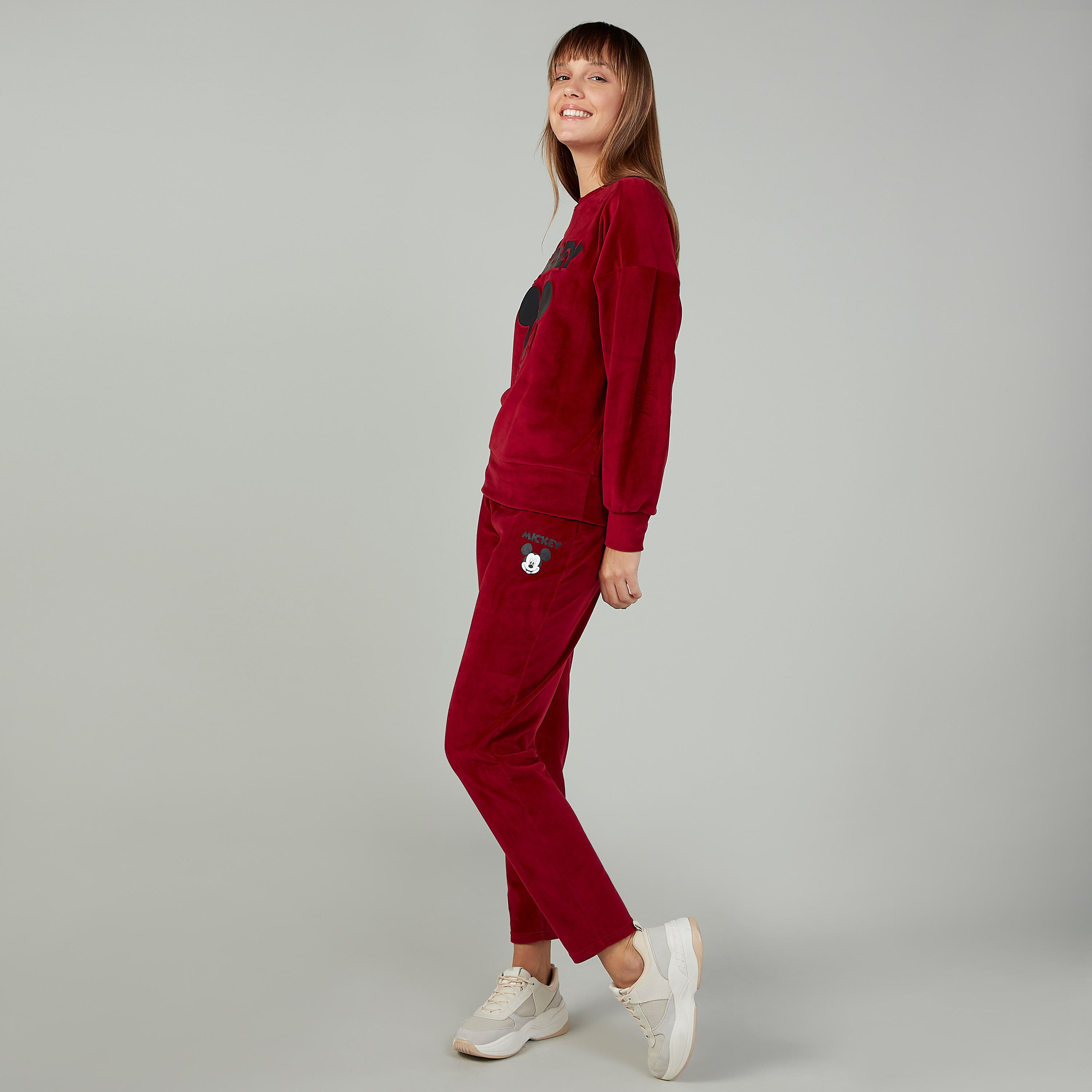 بنطلون ليقنز بخصر مطّاطي وطبعات ميكي ماوس-women-clothing-bottoms-leggings-image-2