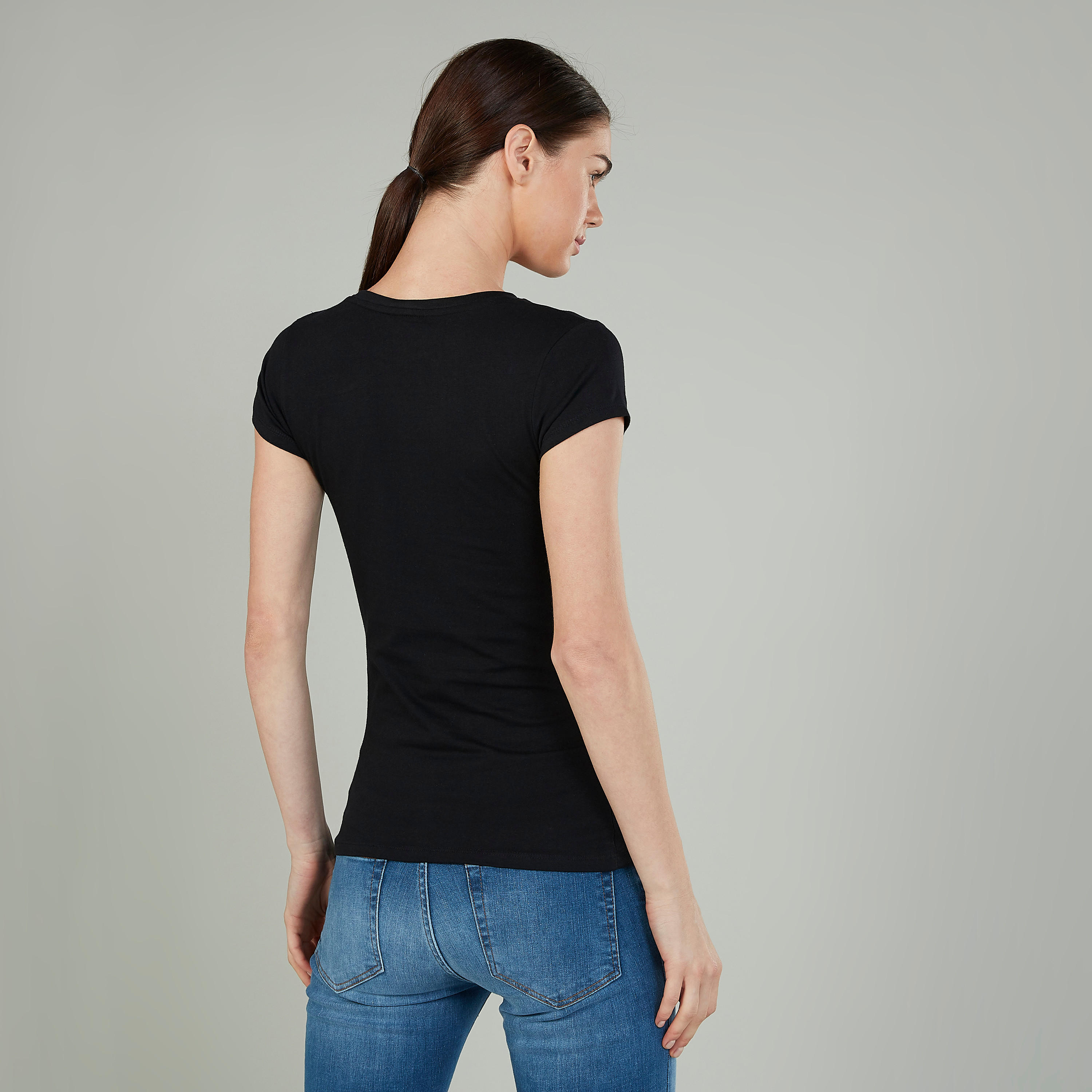 Batman Printed T-shirt with Crew Neck and Cap Sleeves-women-clothing-tshirts-image-4