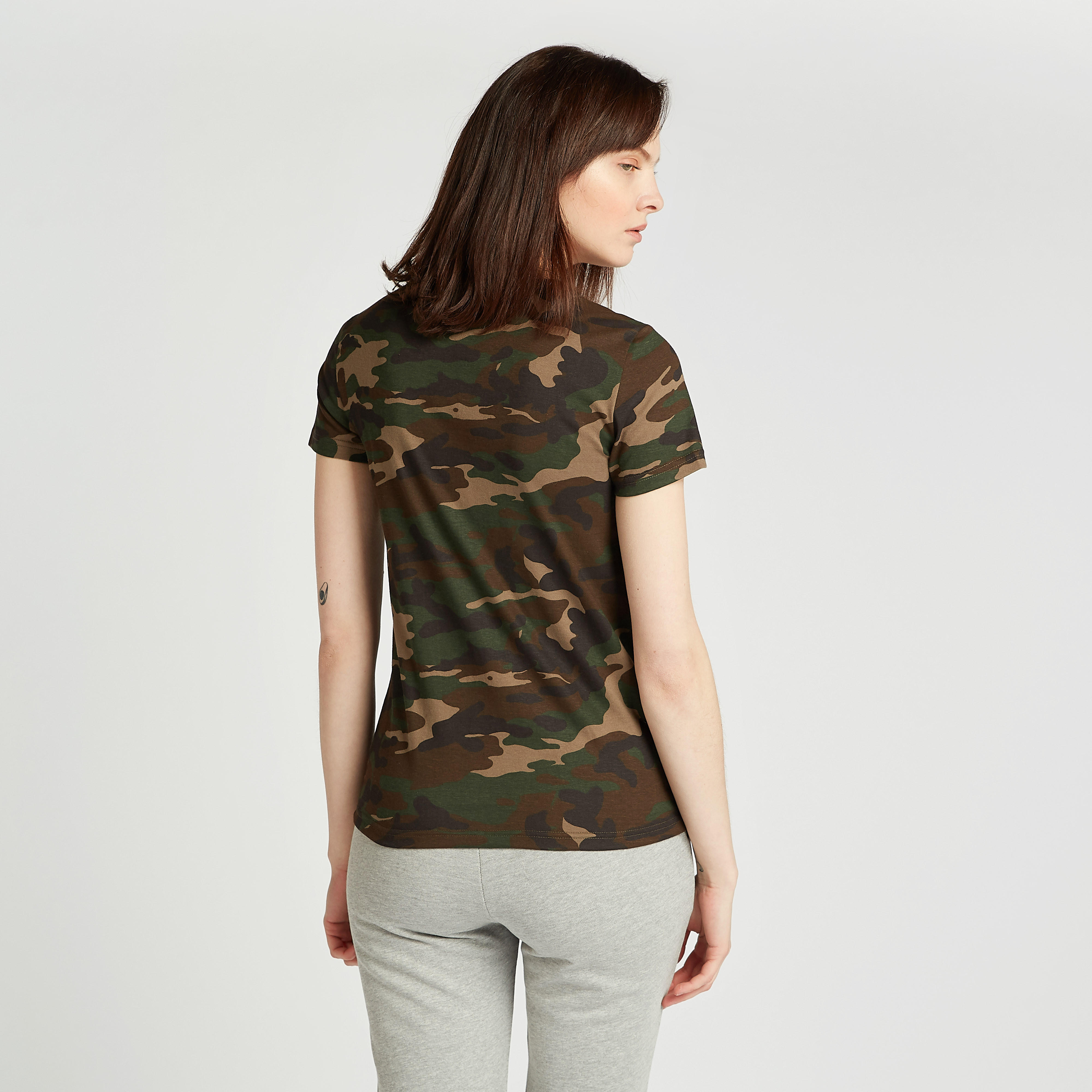 Mickey Mouse Print T-shirt with Crew Neck and Short Sleeves-women-clothing-tshirts-image-4