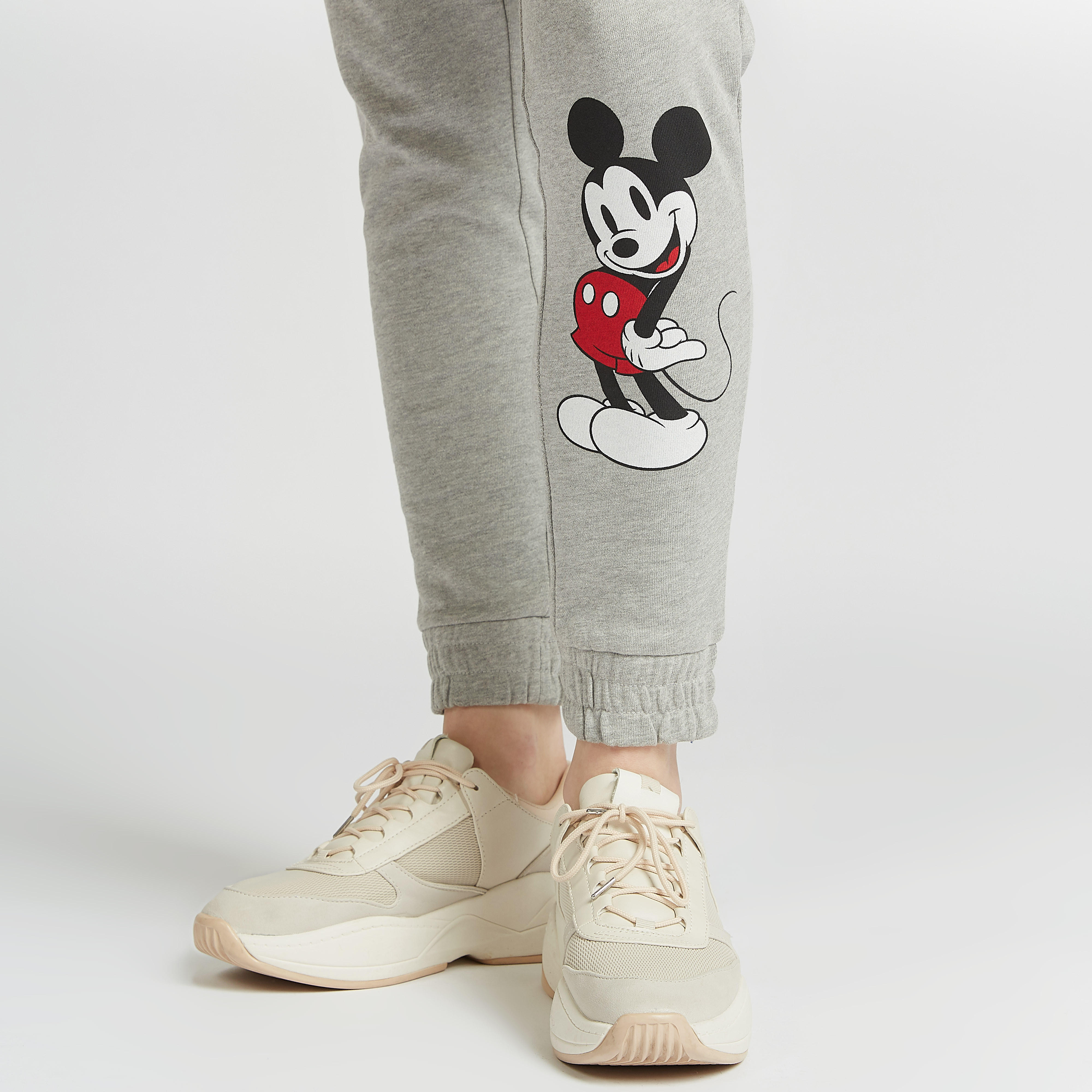 بنطلون رياضي بخصر مطّاطي وجيوب وطبعات ميكي ماوس-women-clothing-bottoms-joggers-image-5