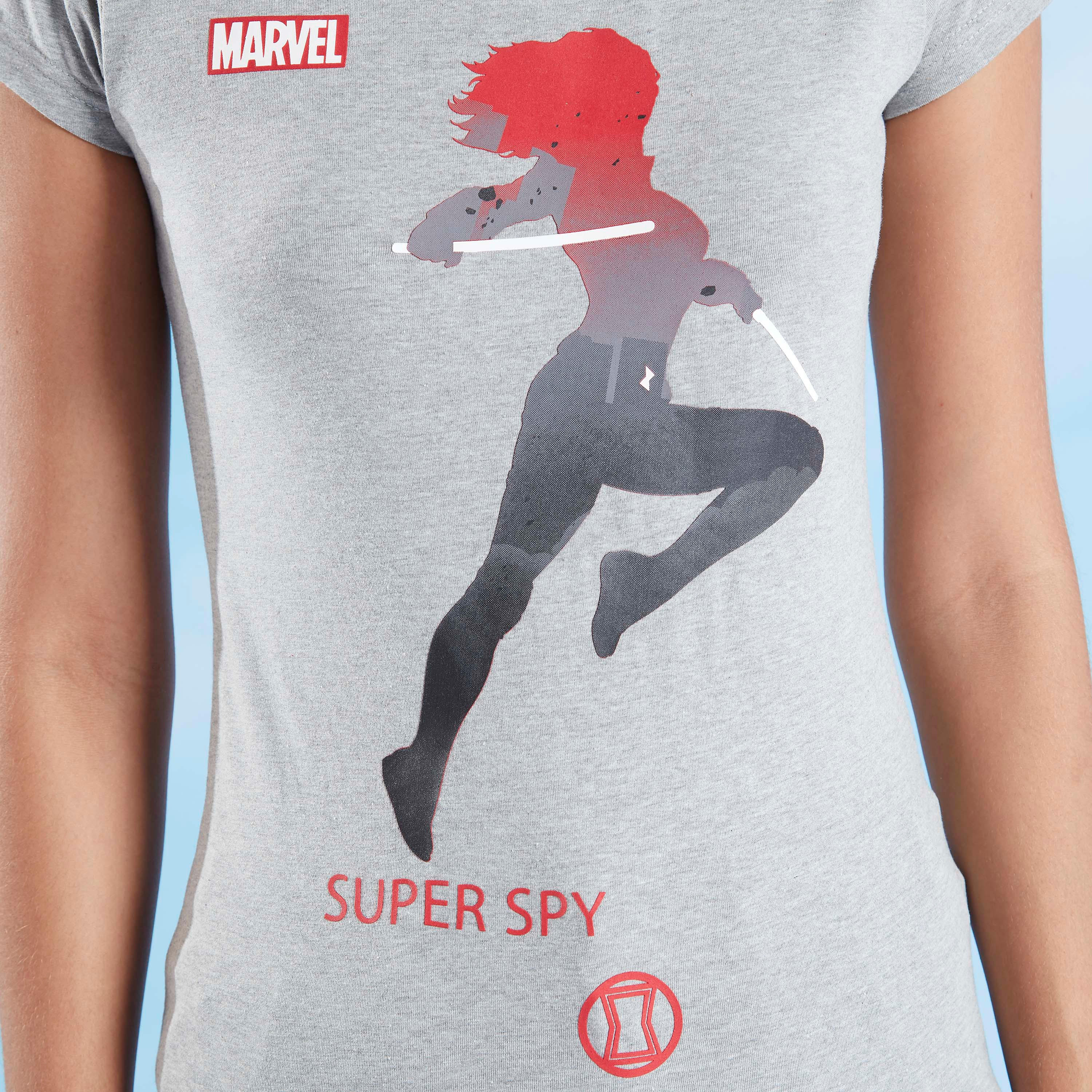 تيشيرت سكيني بياقة ضيقة وأكمام قصيرة وطبعات تايبوجرافيك-women-clothing-tshirts-image-3