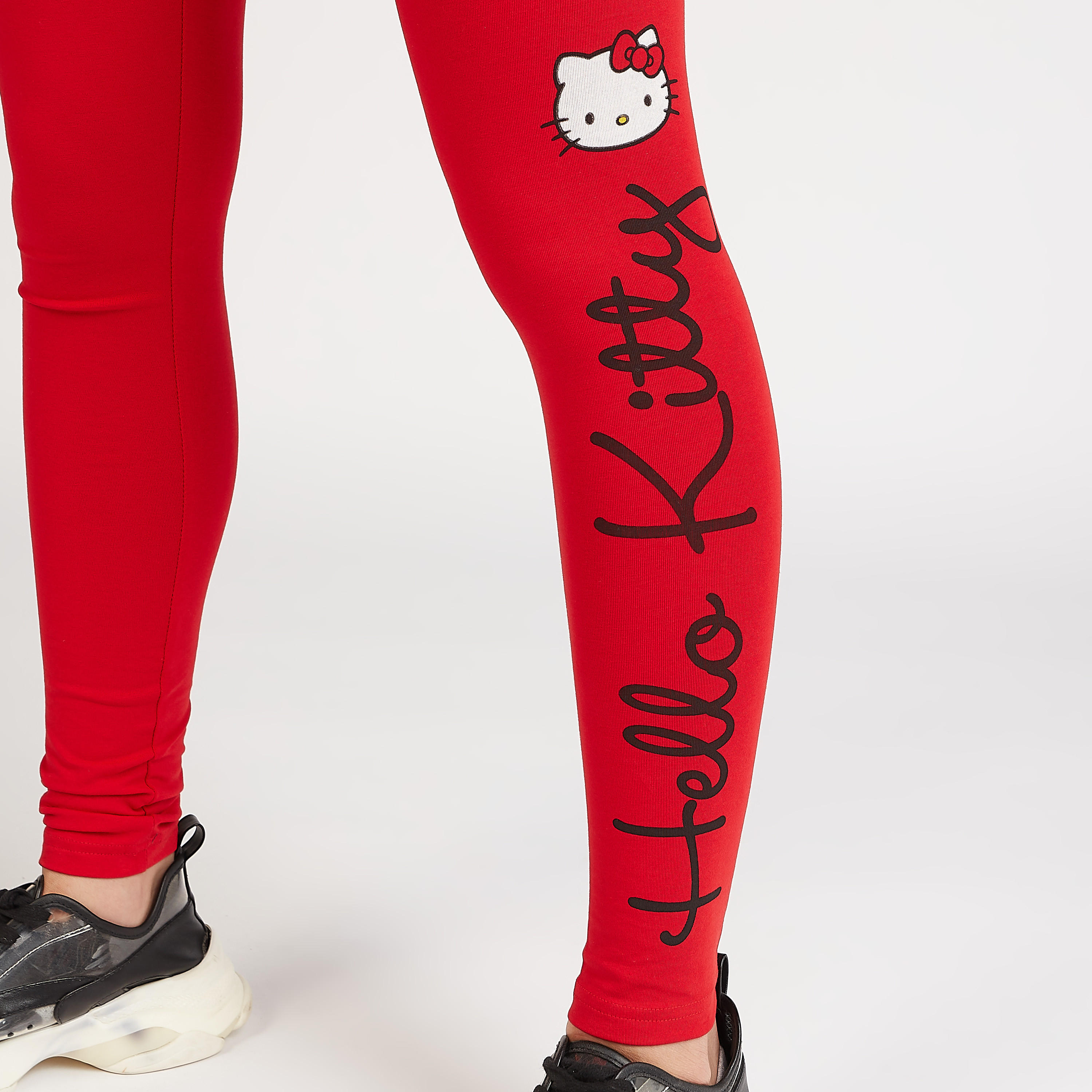 بنطلون ليقنز مستدام بخصر مطّاطي وطبعاتهالو كيتي-women-clothing-bottoms-leggings-image-3
