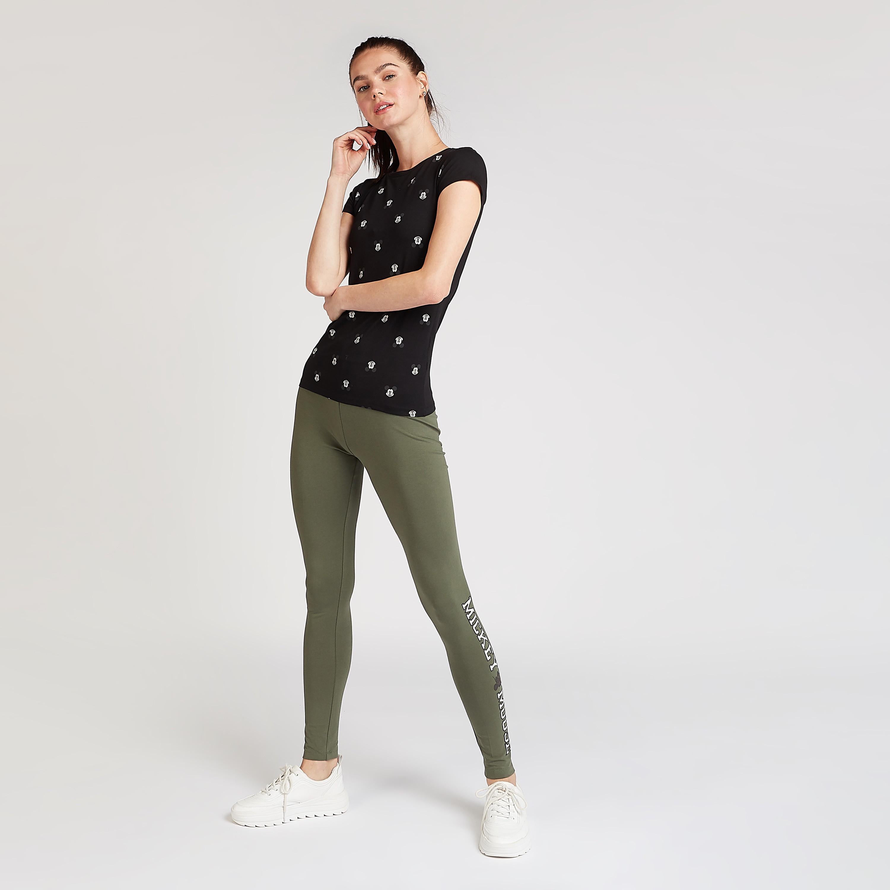 بنطلون ليقنز بخصر مطّاطي وطبعات ميكي ماوس-women-clothing-bottoms-leggings-image-5