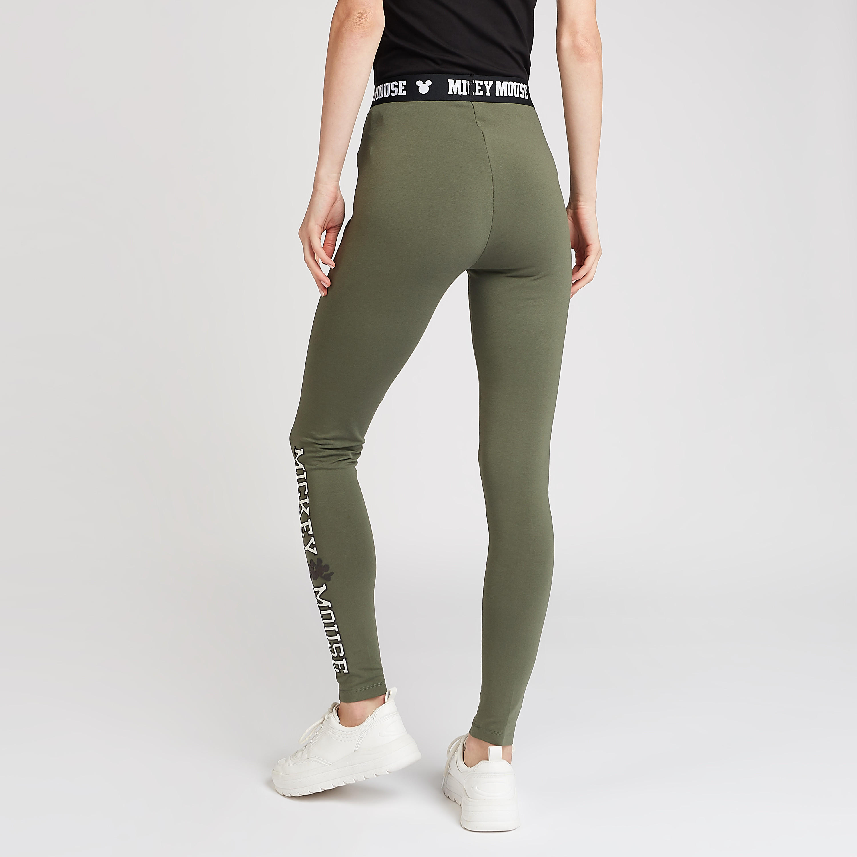 بنطلون ليقنز بخصر مطّاطي وطبعات ميكي ماوس-women-clothing-bottoms-leggings-image-3