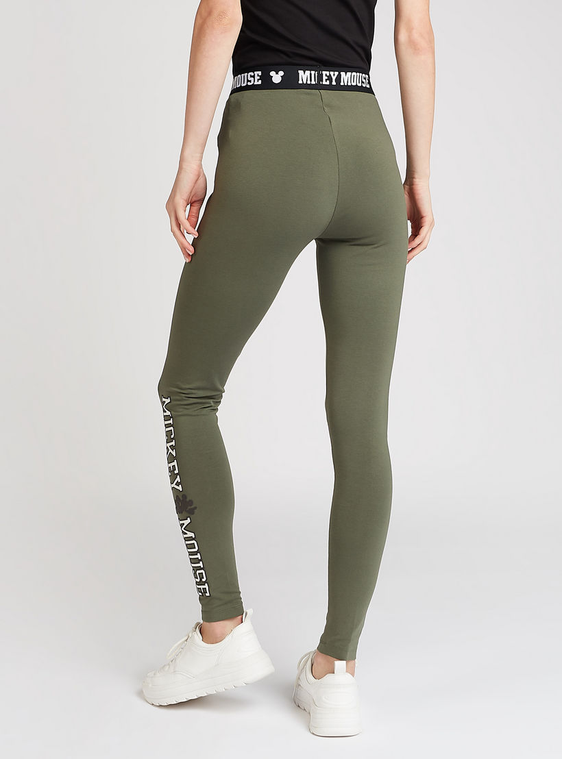 بنطلون ليقنز بخصر مطّاطي وطبعات ميكي ماوس-women-clothing-bottoms-leggings-image-3
