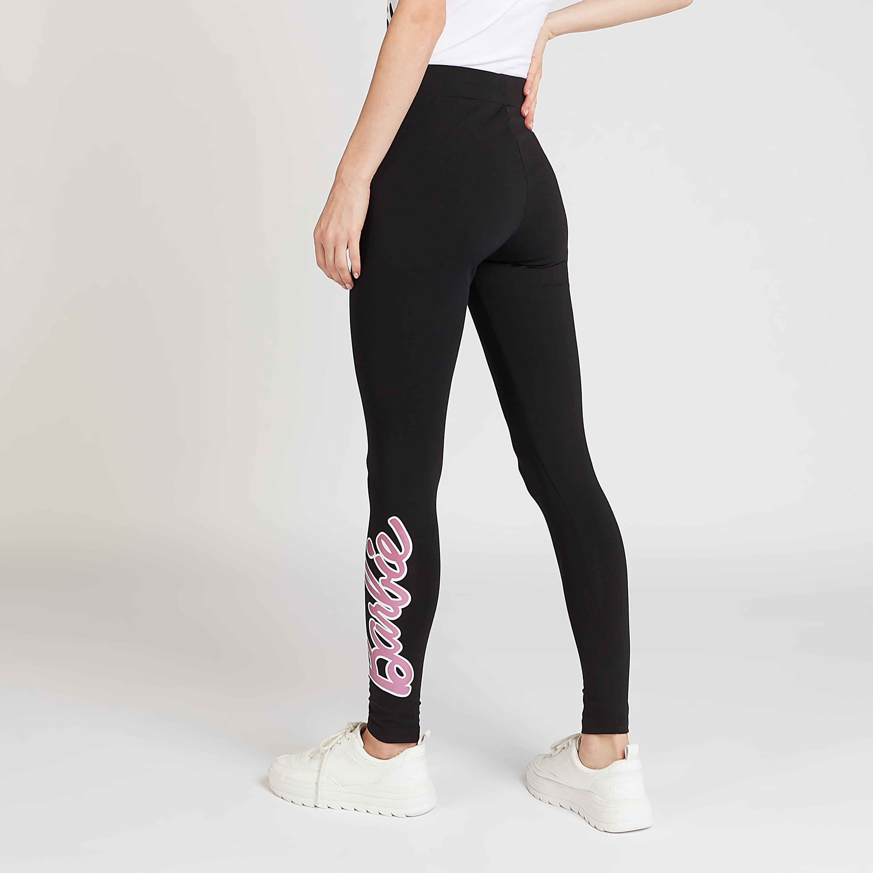 بنطلون مستدام ليقنز بطبعات باربي وخصر مطّاطي-women-clothing-bottoms-leggings-image-4
