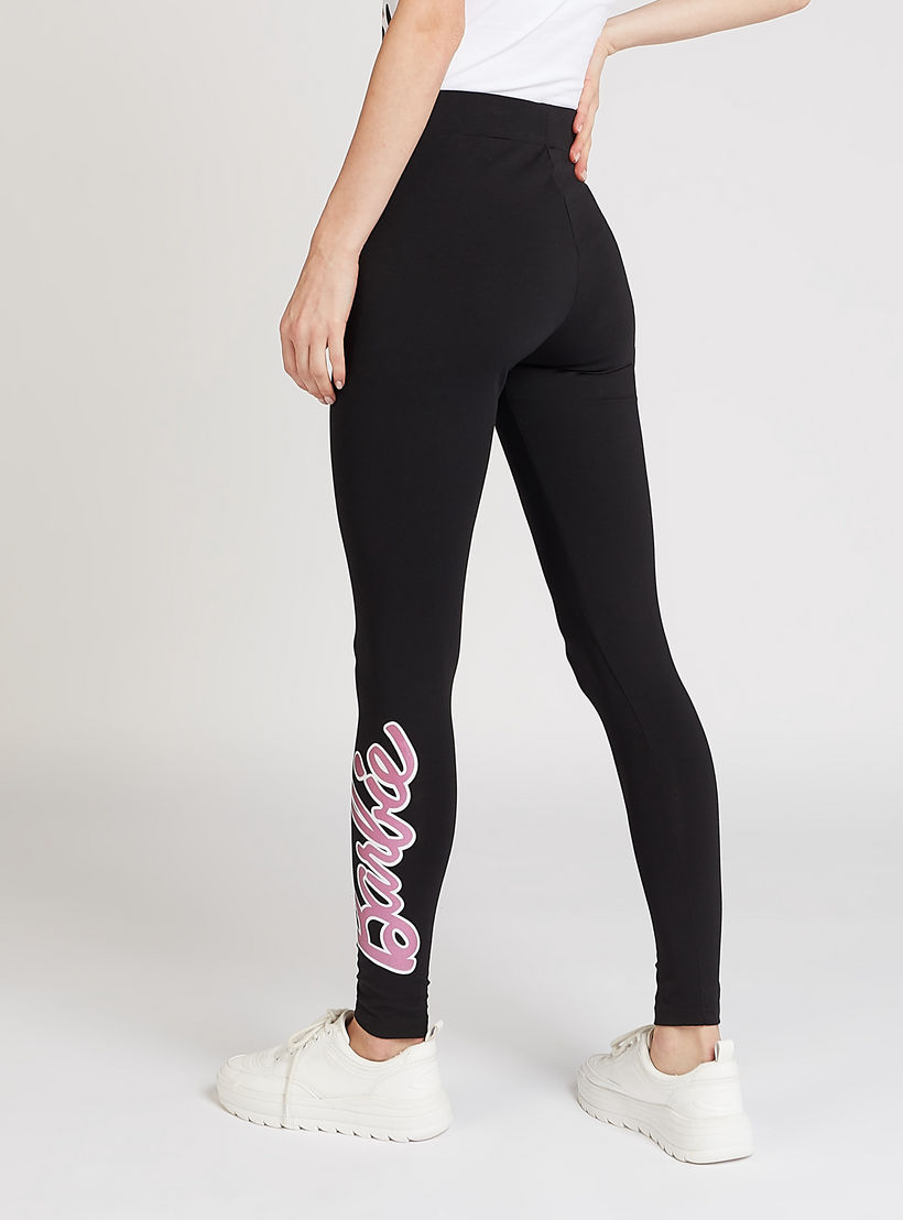 بنطلون مستدام ليقنز بطبعات باربي وخصر مطّاطي-women-clothing-bottoms-leggings-image-4