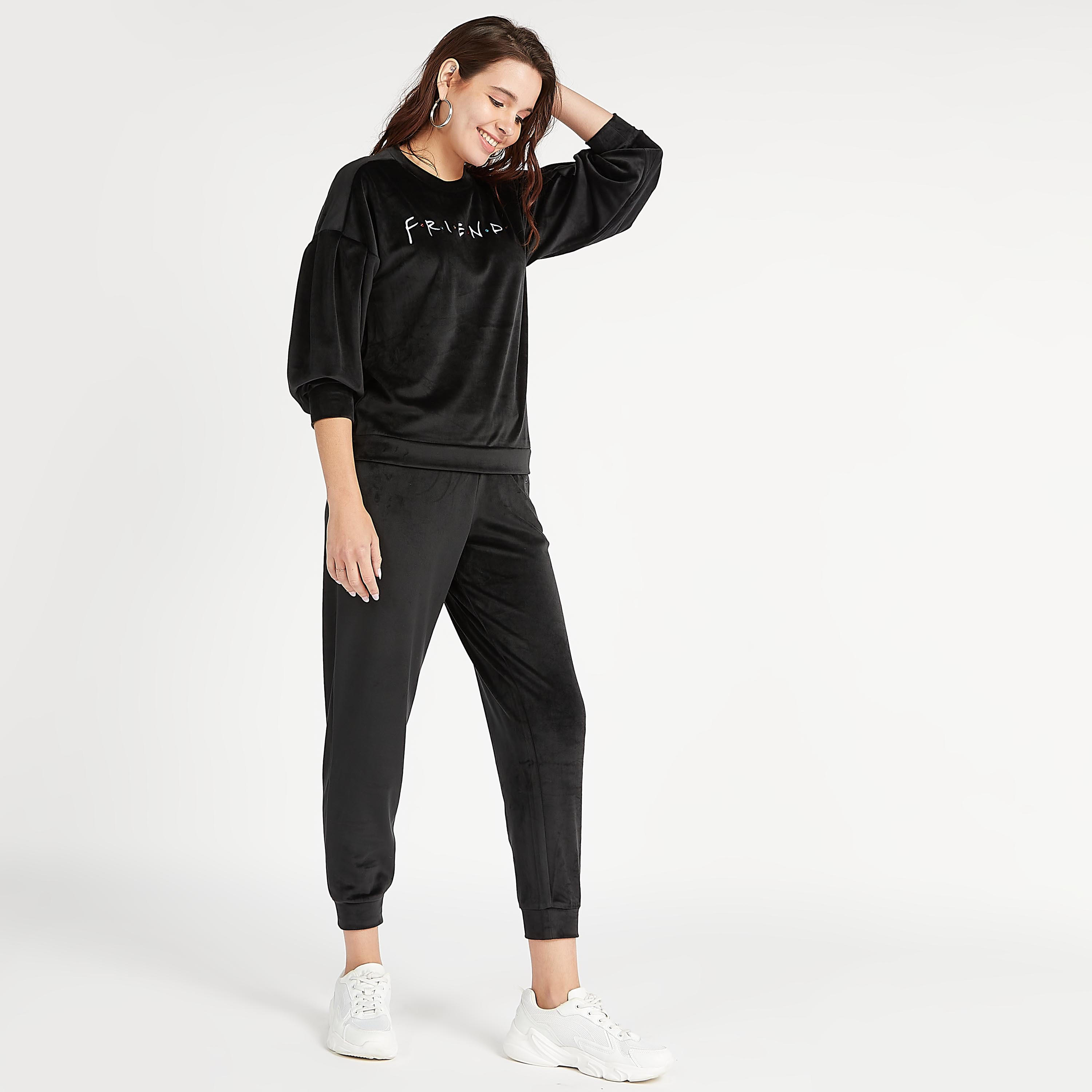 Embroidered Joggers with Elasticated Waistband and Pockets-women-clothing-bottoms-joggers-image-2