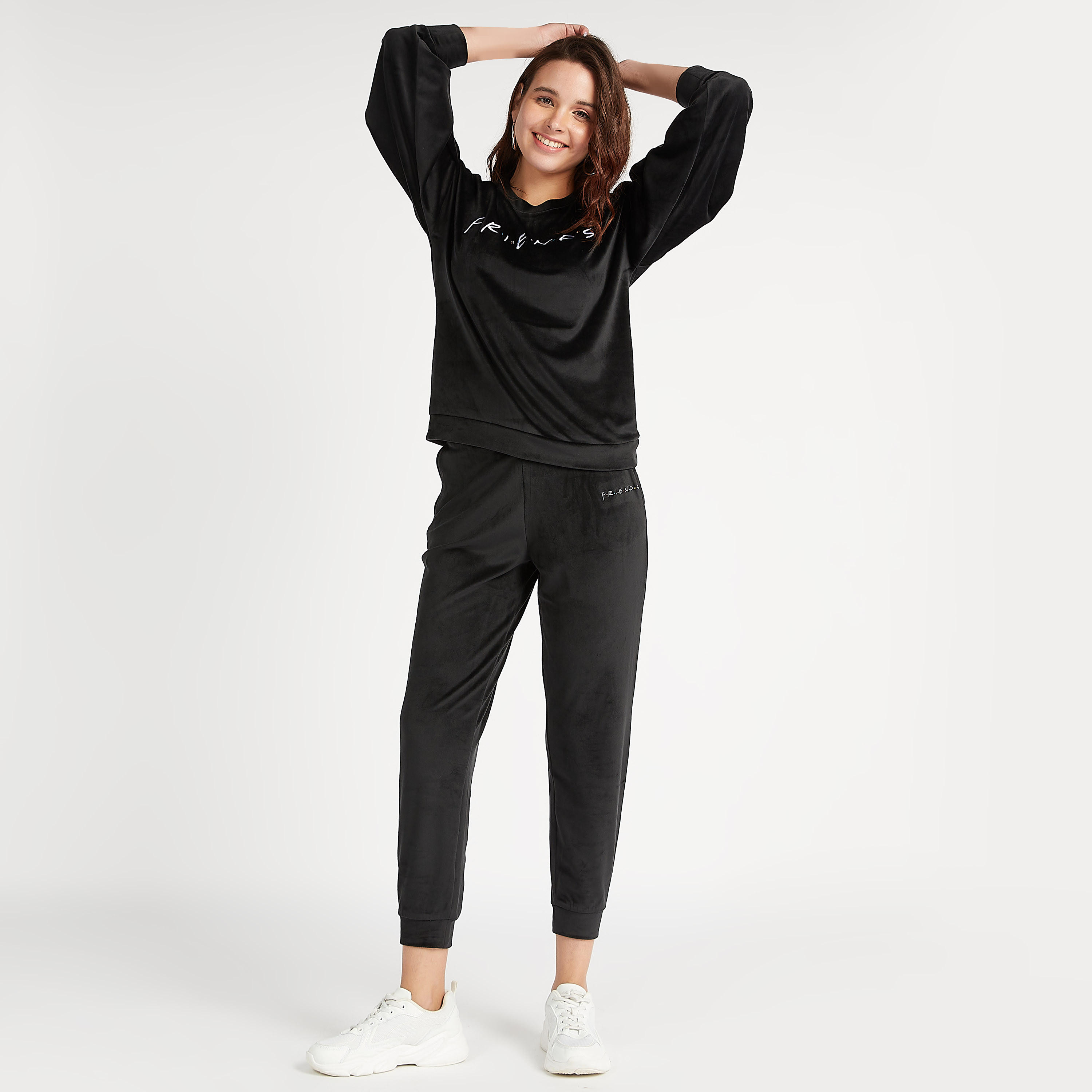Printed Crew Neck Sweatshirt with Long Sleeves-women-winterwear-hoodiesandsweatshirts-sweatshirts-image-2