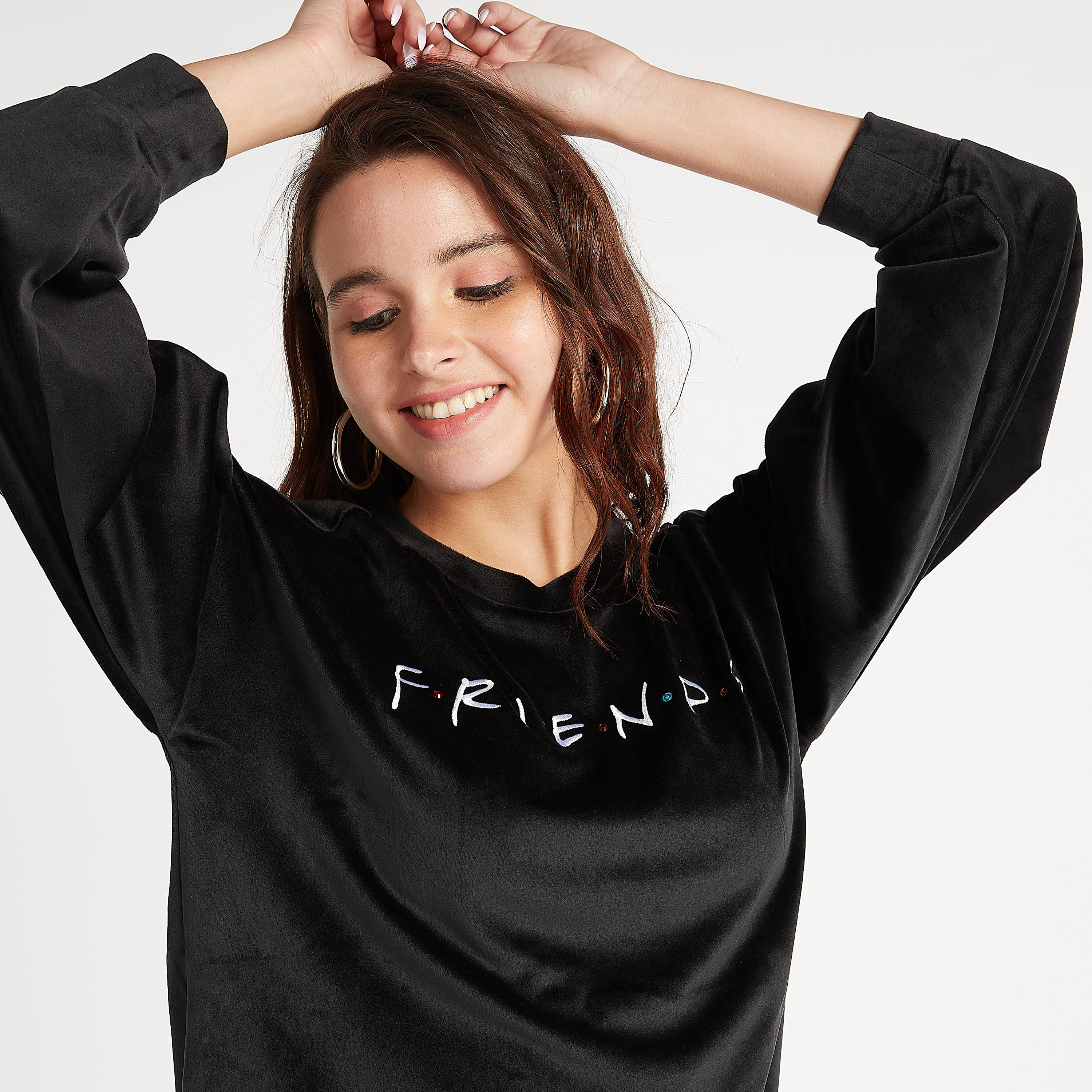 Printed Crew Neck Sweatshirt with Long Sleeves-women-winterwear-hoodiesandsweatshirts-sweatshirts-image-3