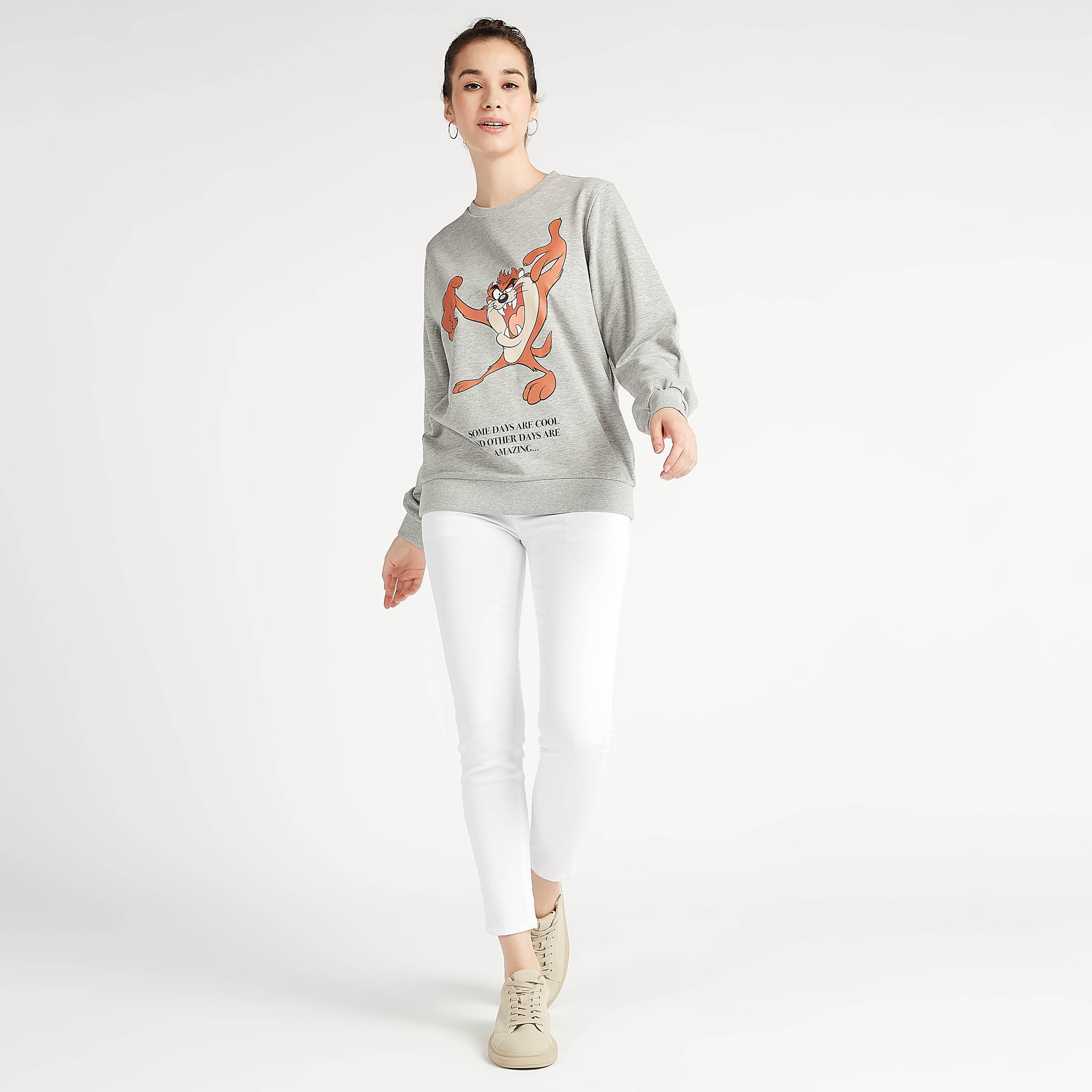 Printed Crew Neck Sweatshirt with Long Sleeves-women-winterwear-hoodiesandsweatshirts-sweatshirts-image-2