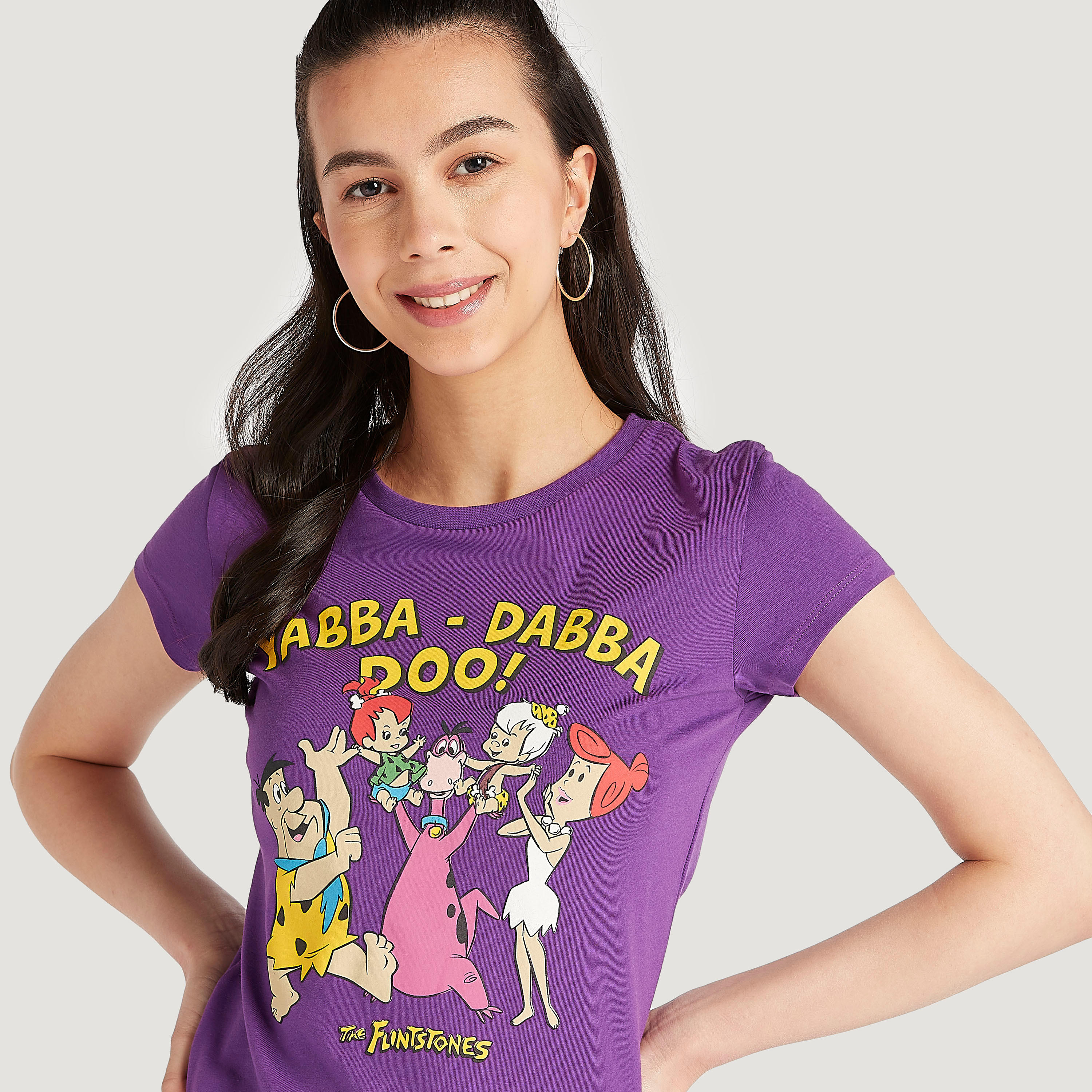 تيشيرت بياقة ضيّقة وأكمام كاب وطبعات-women-clothing-tshirts-image-3