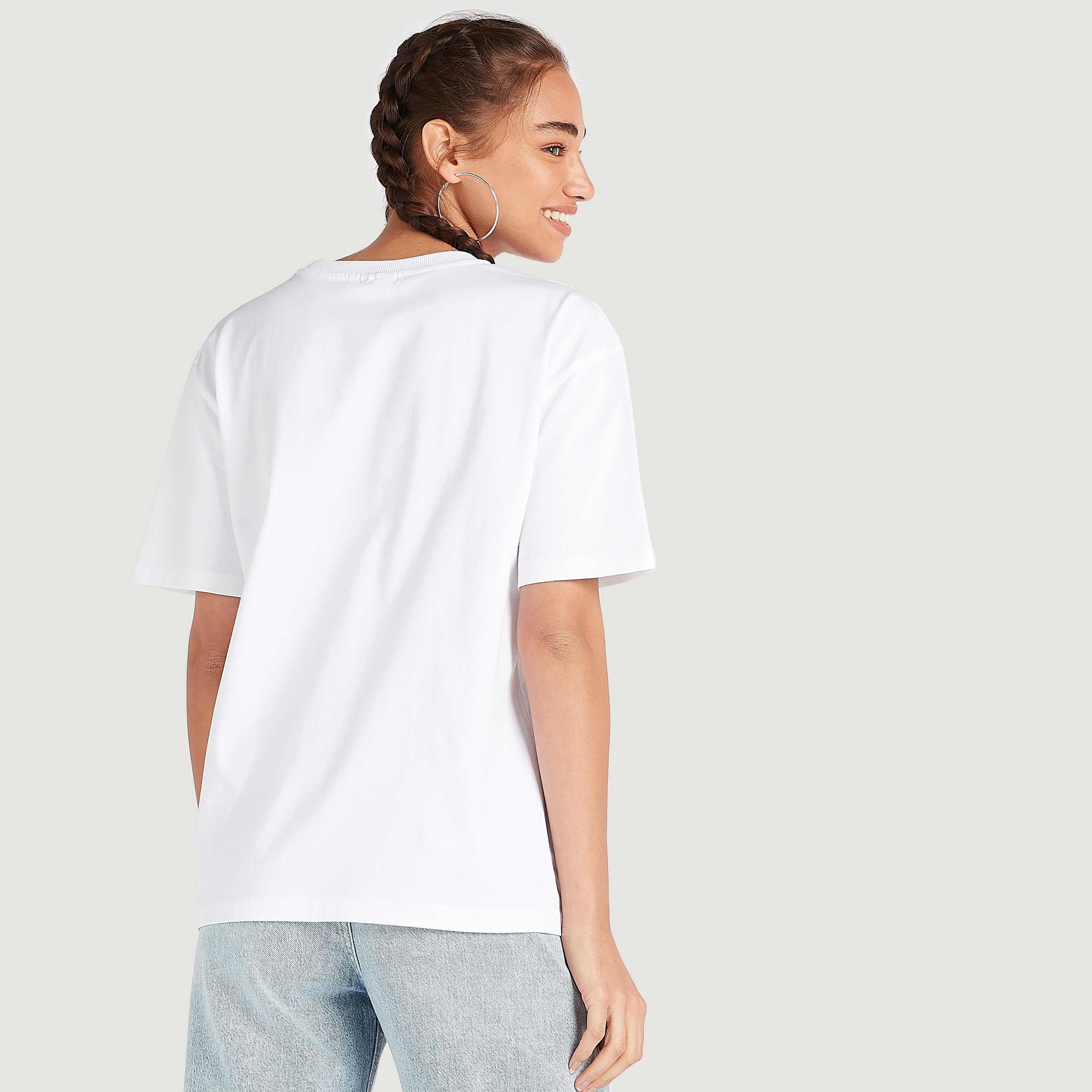 تيشيرت بياقة ضيّقة وأكمام قصيرة وطبعات جوفي-women-clothing-tshirts-image-4