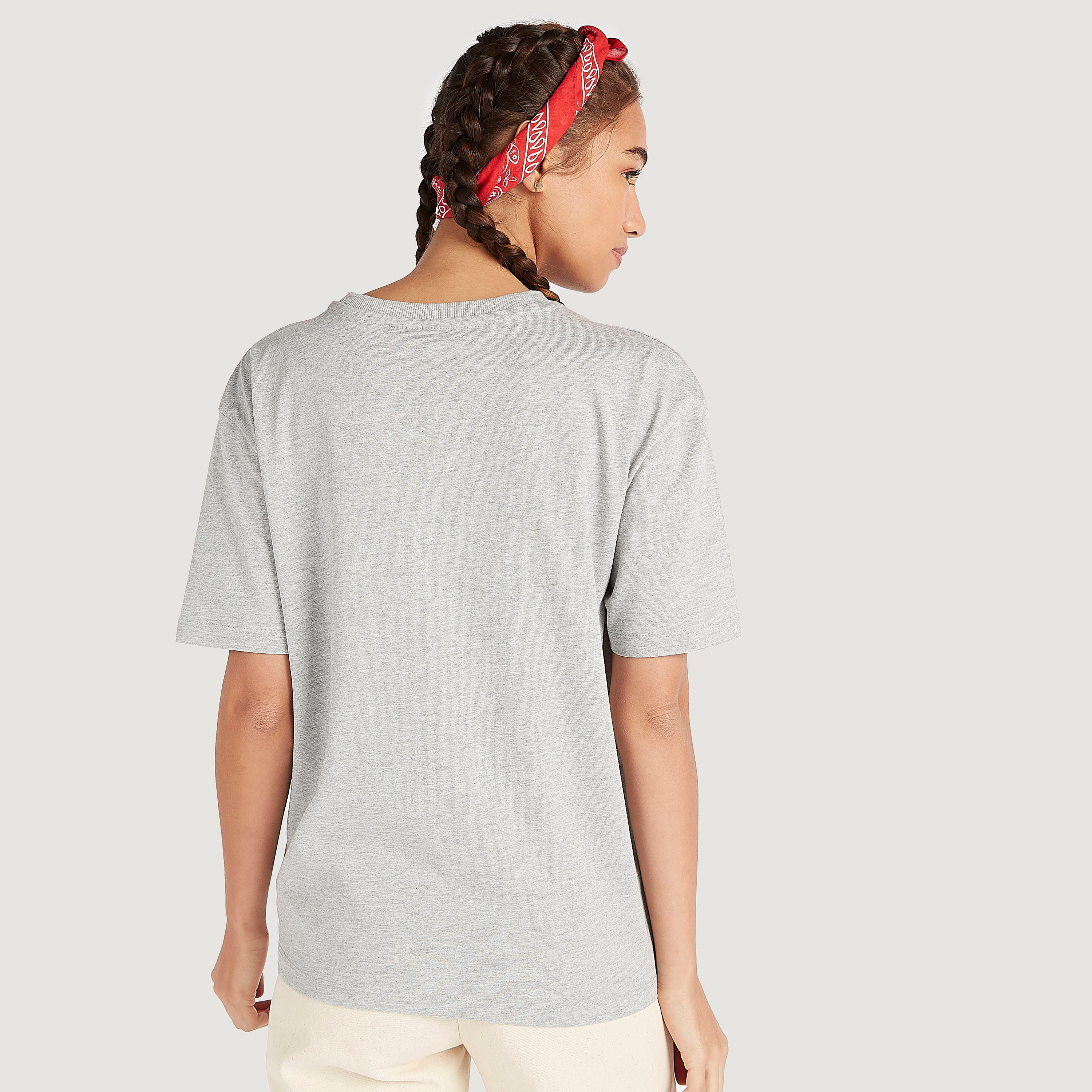 Mickey Mouse Print T-shirt with Short Sleeves and Crew Neck-women-clothing-tshirts-image-4