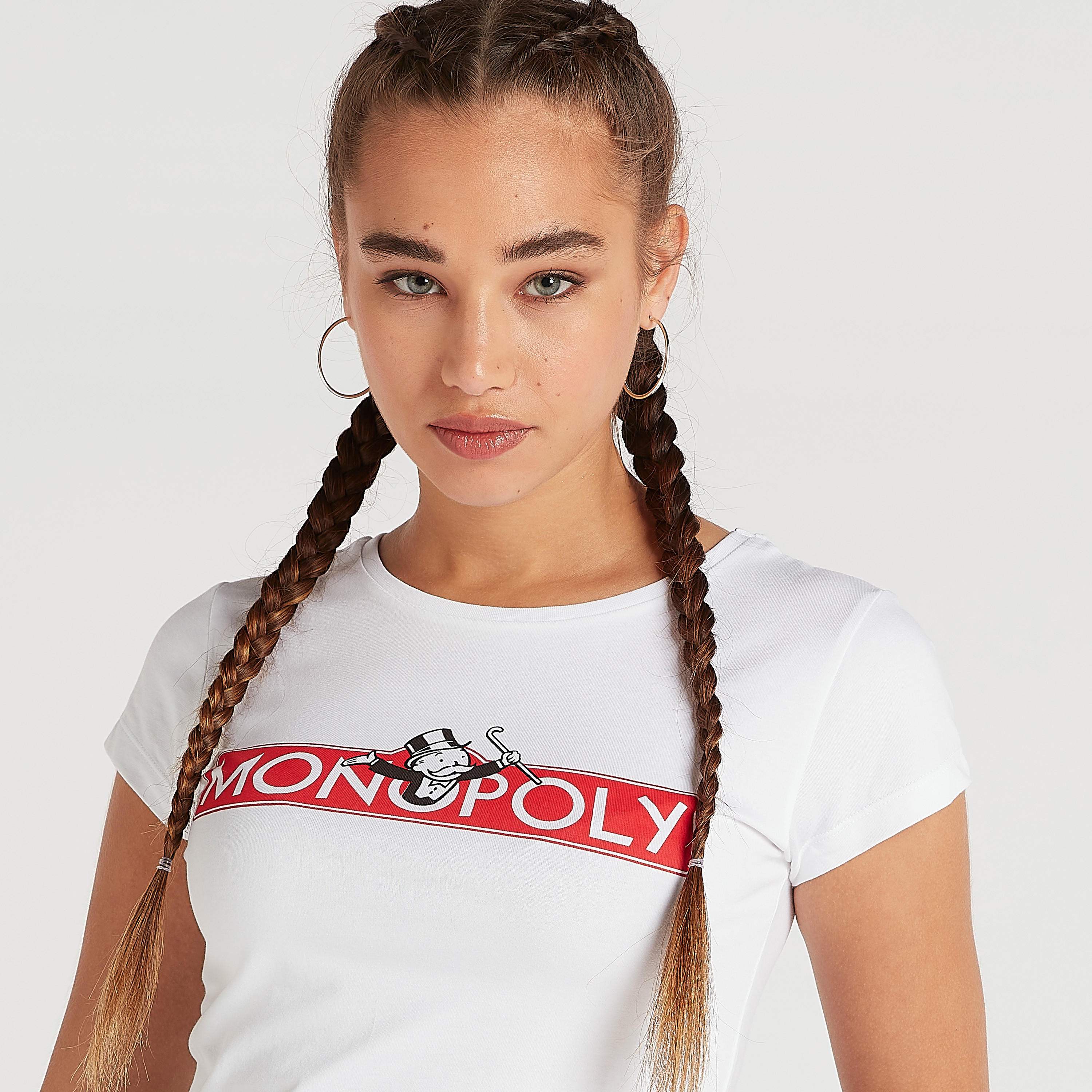 تيشيرت بياقة مستديرة وأكمام قصيرة وطبعات مونوبولي-women-clothing-tshirts-image-3