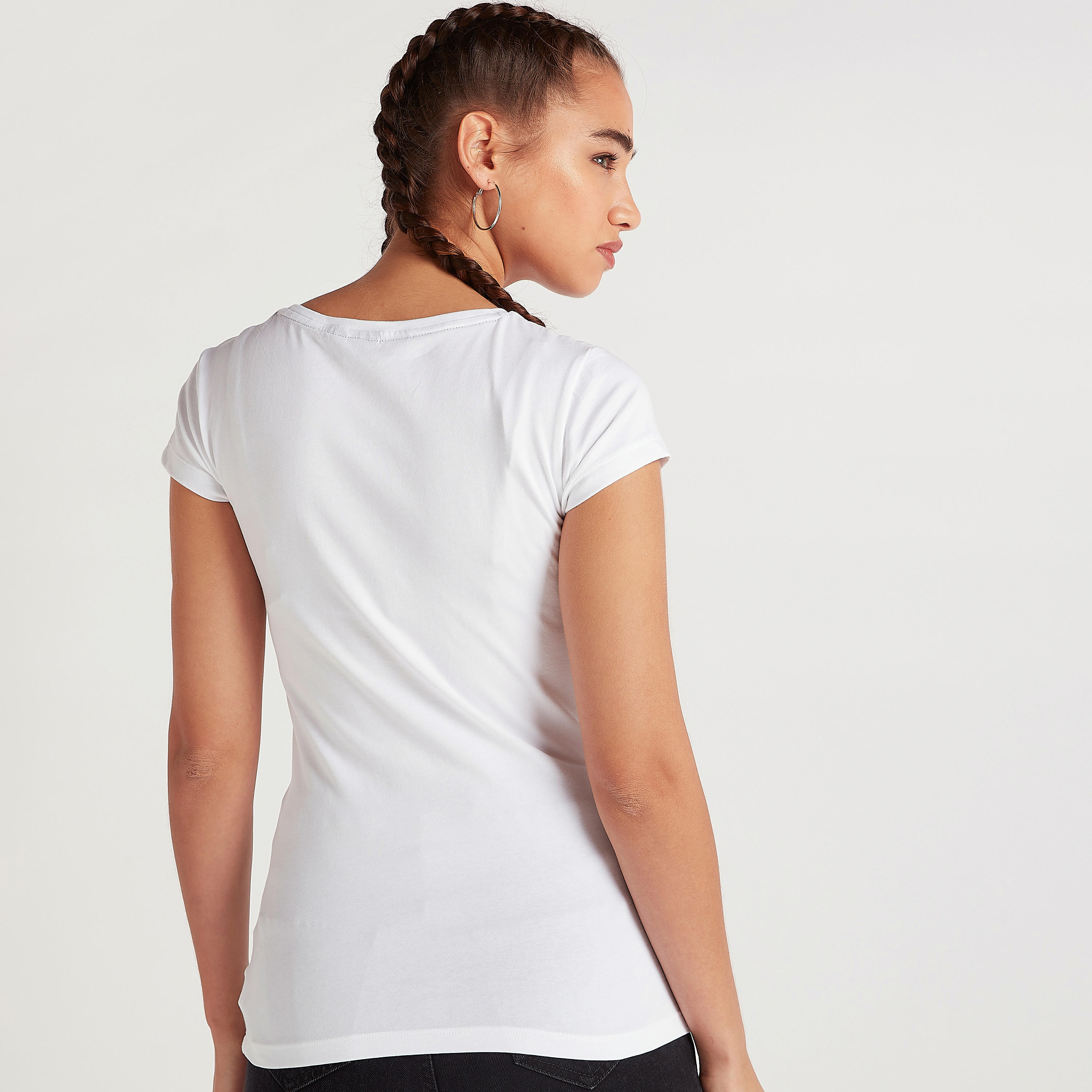 تيشيرت بياقة مستديرة وأكمام قصيرة وطبعات مونوبولي-women-clothing-tshirts-image-4