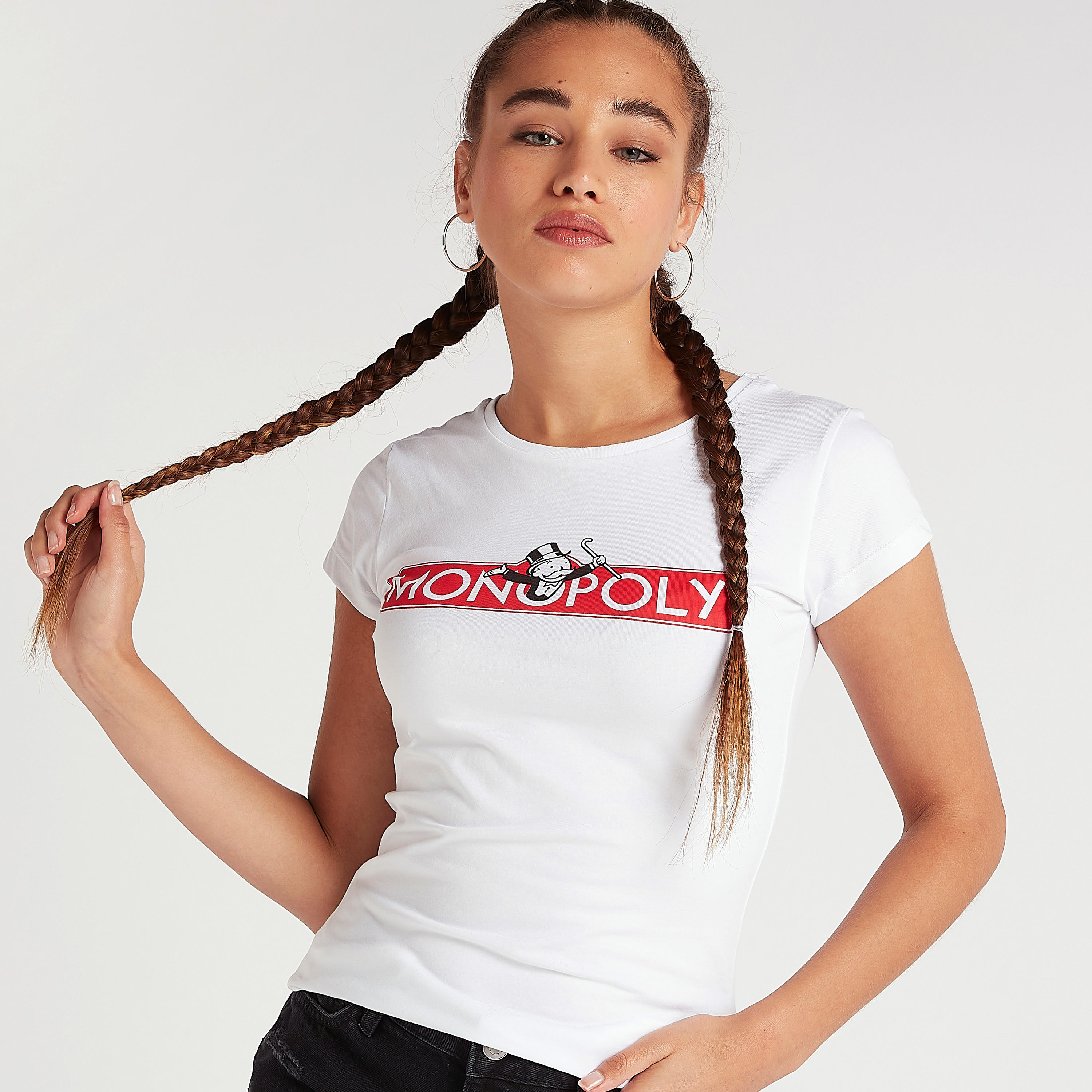 تيشيرت بياقة مستديرة وأكمام قصيرة وطبعات مونوبولي-women-clothing-tshirts-image-5