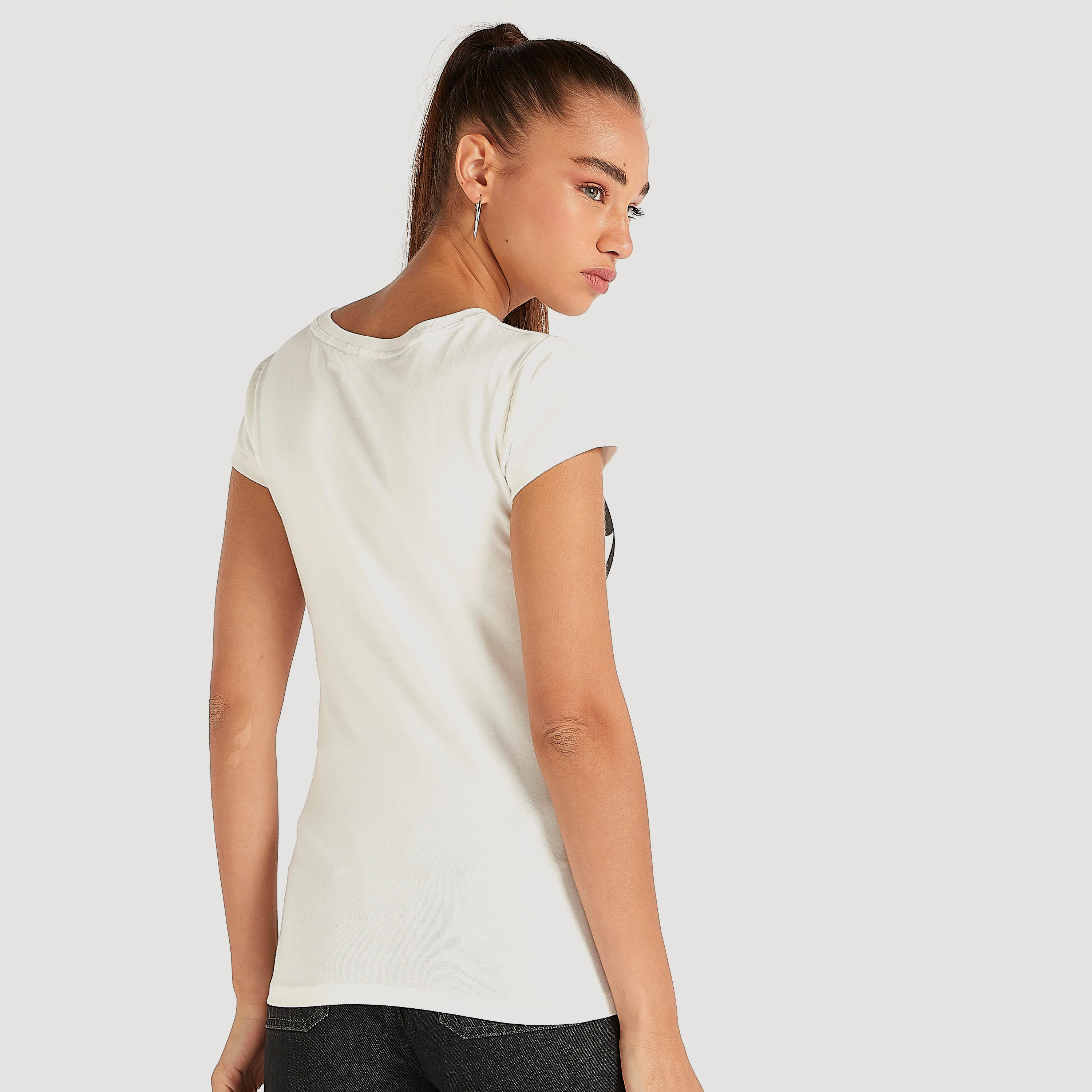 Mickey Mouse Print T-shirt with Cap Sleeves and Crew Neck-women-clothing-tshirts-image-4
