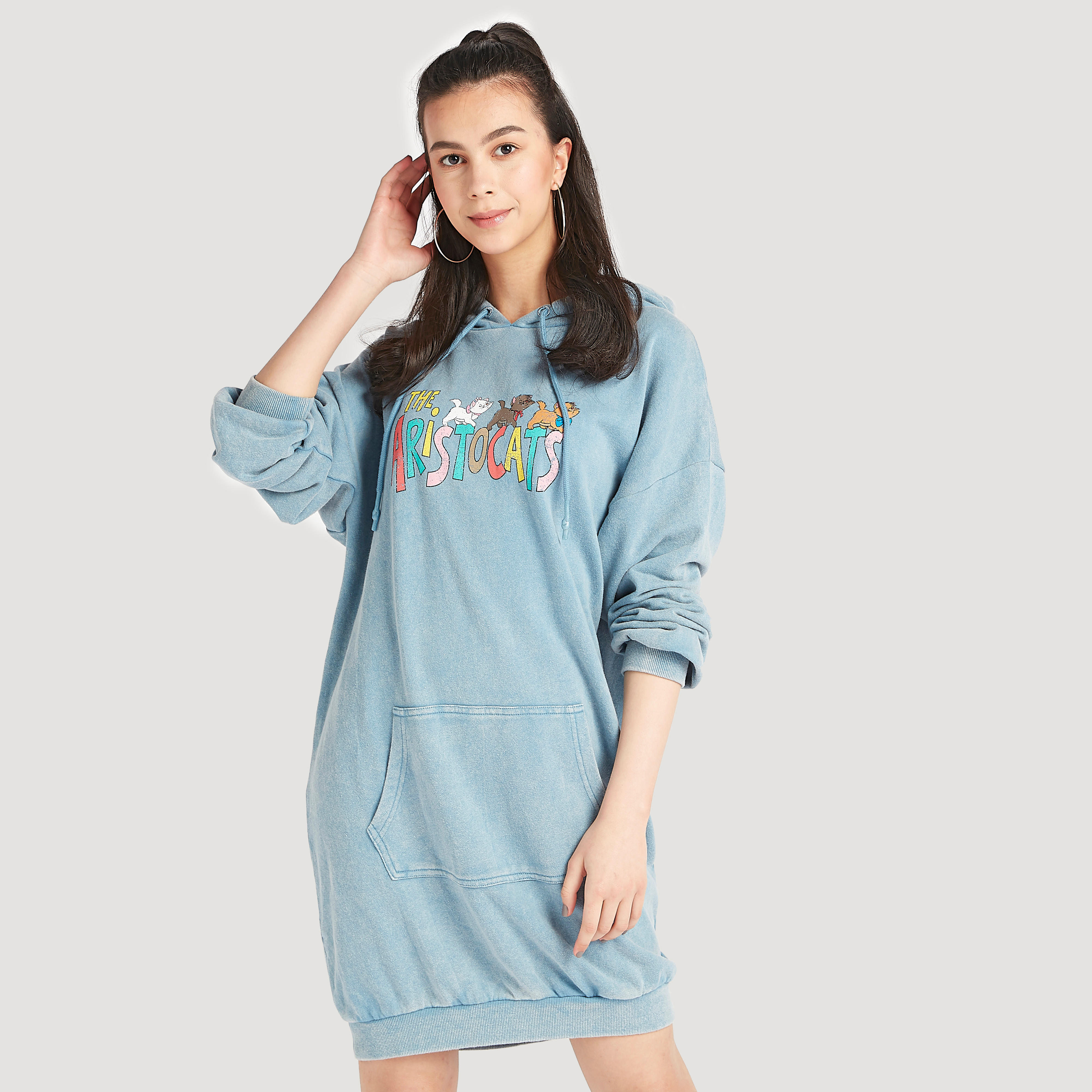 فستان جامبر قصير بطبعات وقبّعة وأكمام طويلة-women-clothing-dresses-image-1