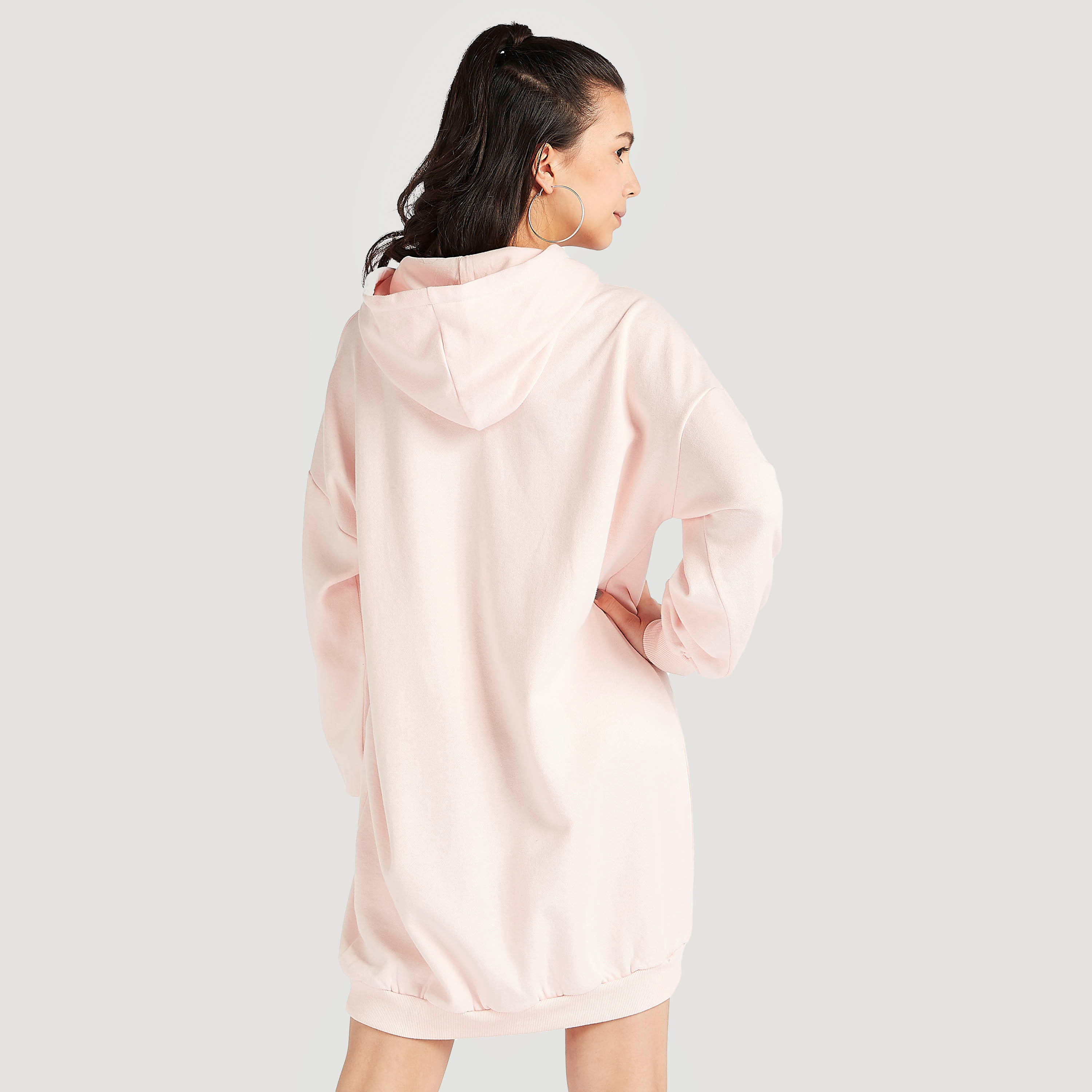 فستان جامبر بقبّعة وأكمام قصيرة وطبعات بينك بانثر-women-clothing-dresses-image-4