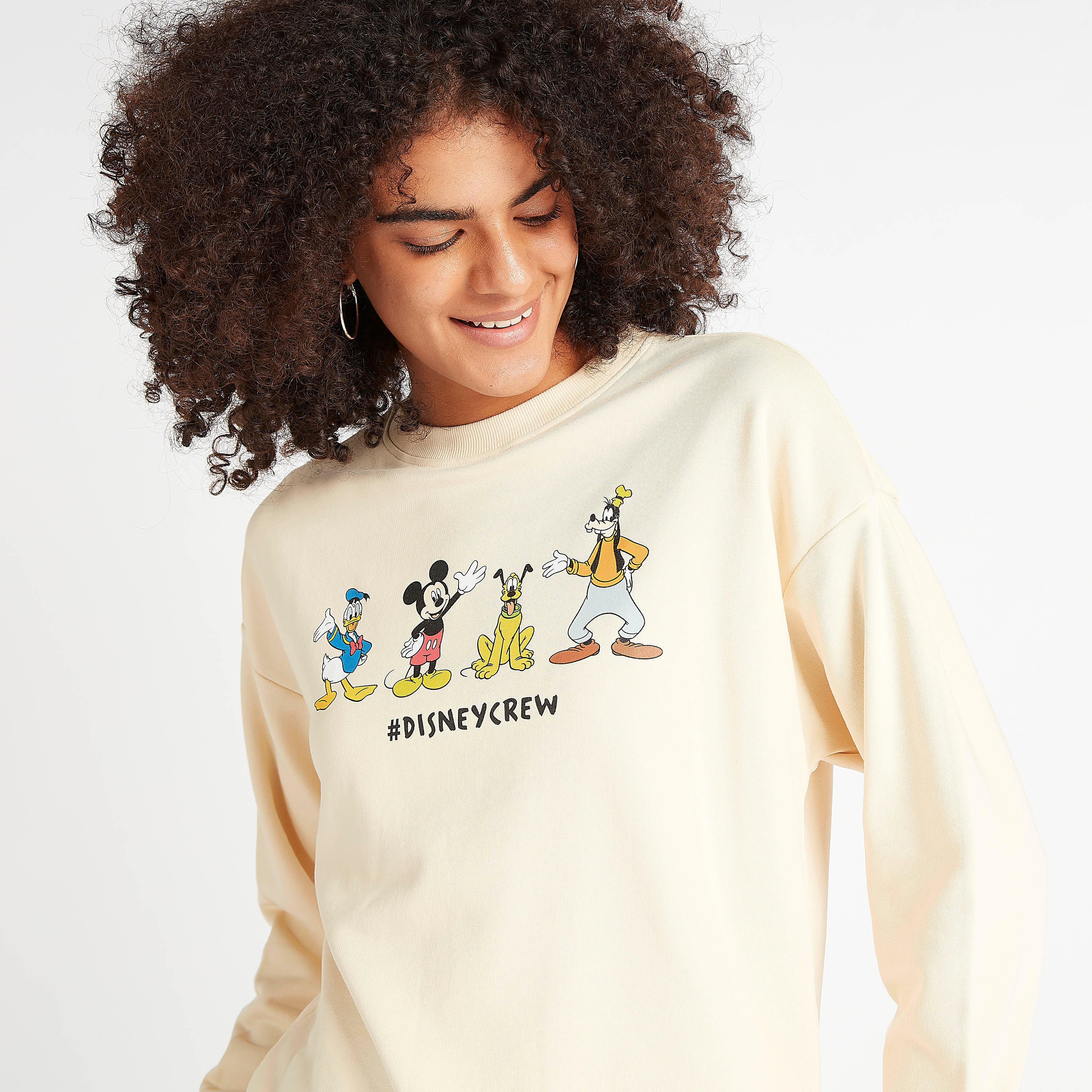 سويت شيرت بأكمام طويلة وياقة ضيّقة وطبعات ديزني-women-winterwear-hoodiesandsweatshirts-sweatshirts-image-3