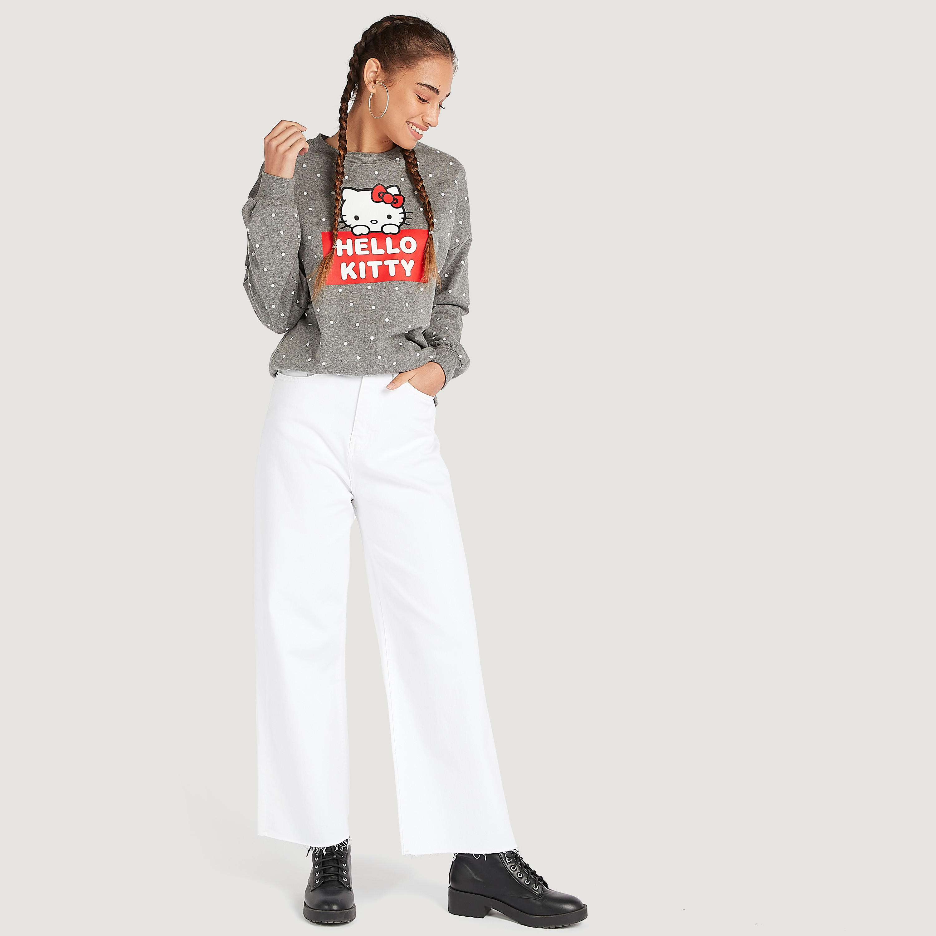 Hello Kitty Print Crew Neck Sweatshirt with Long Sleeves-women-winterwear-hoodiesandsweatshirts-sweatshirts-image-5