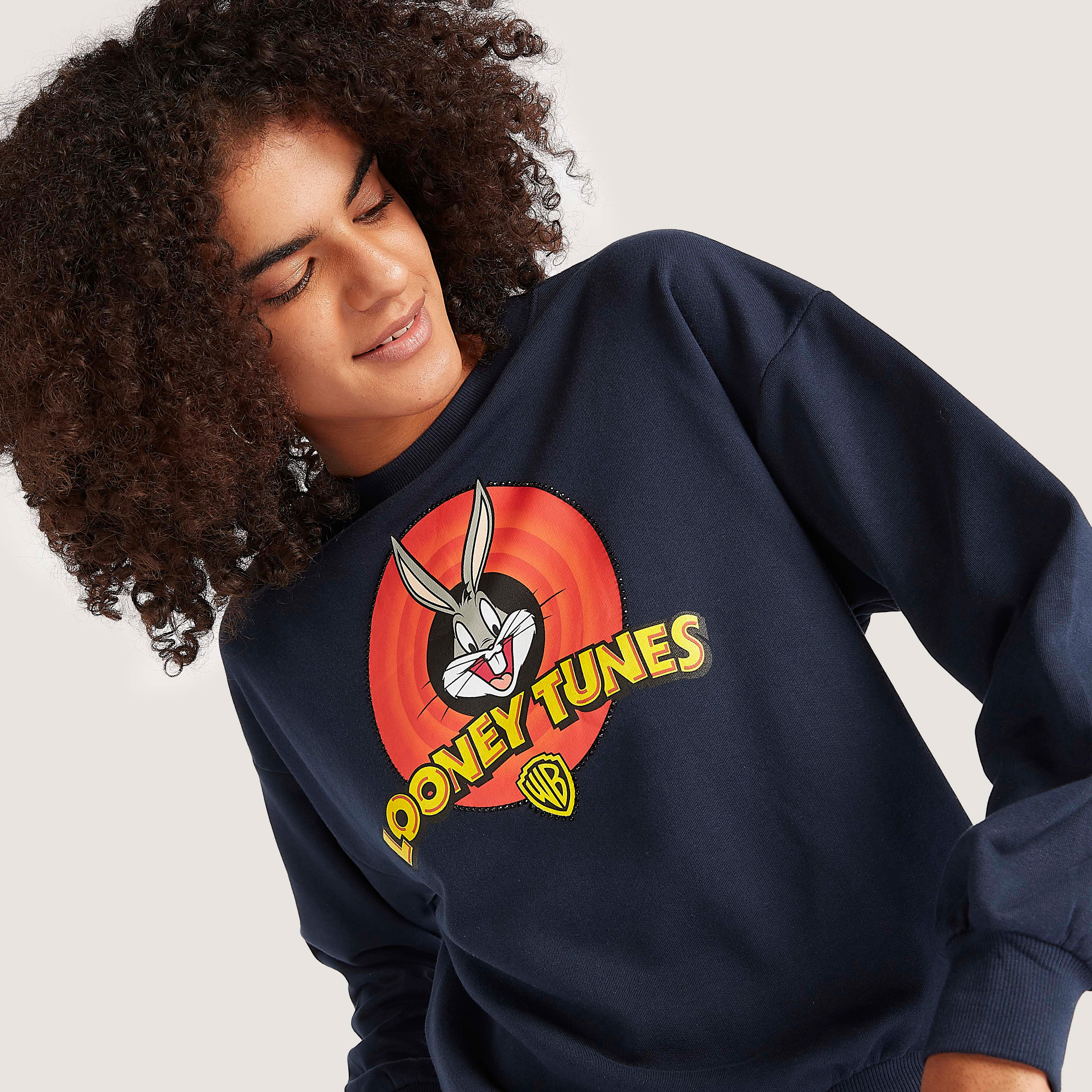 سويت شيرت بياقة ضيقة وأكمام طويلة وطبعات لوني تونز-women-winterwear-hoodiesandsweatshirts-sweatshirts-image-3