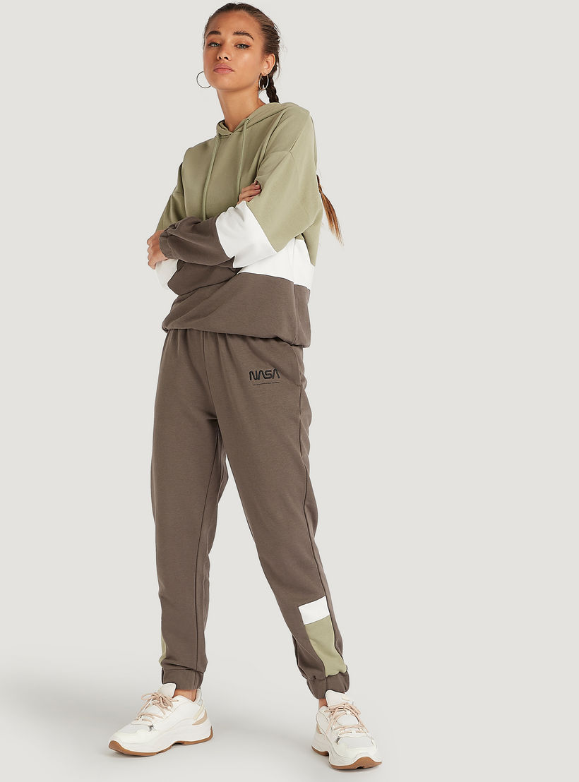 NASA Print Mid-Rise Cuffed Joggers with Drawstring Closure and Pockets-women-clothing-bottoms-joggers-image-2