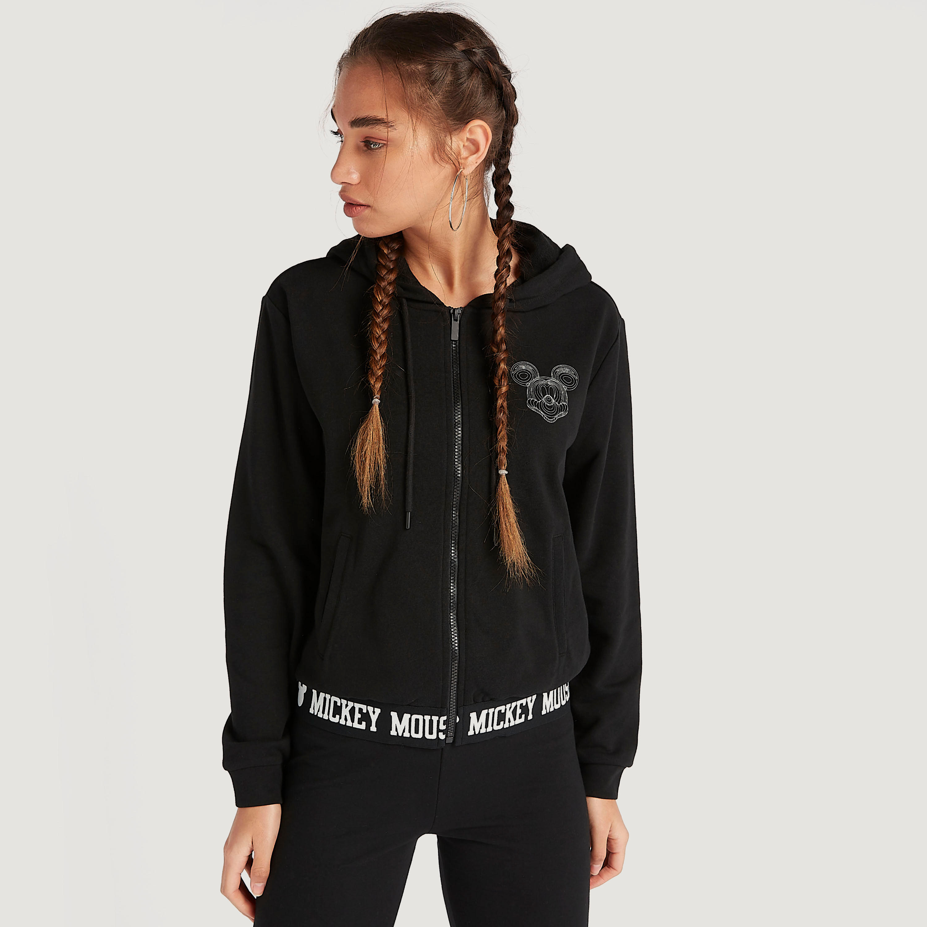هودي خفيف بسحّاب وطبعات ميكي ماوس وأكمام طويلة-women-winterwear-coatsandjackets-jackets-image-6