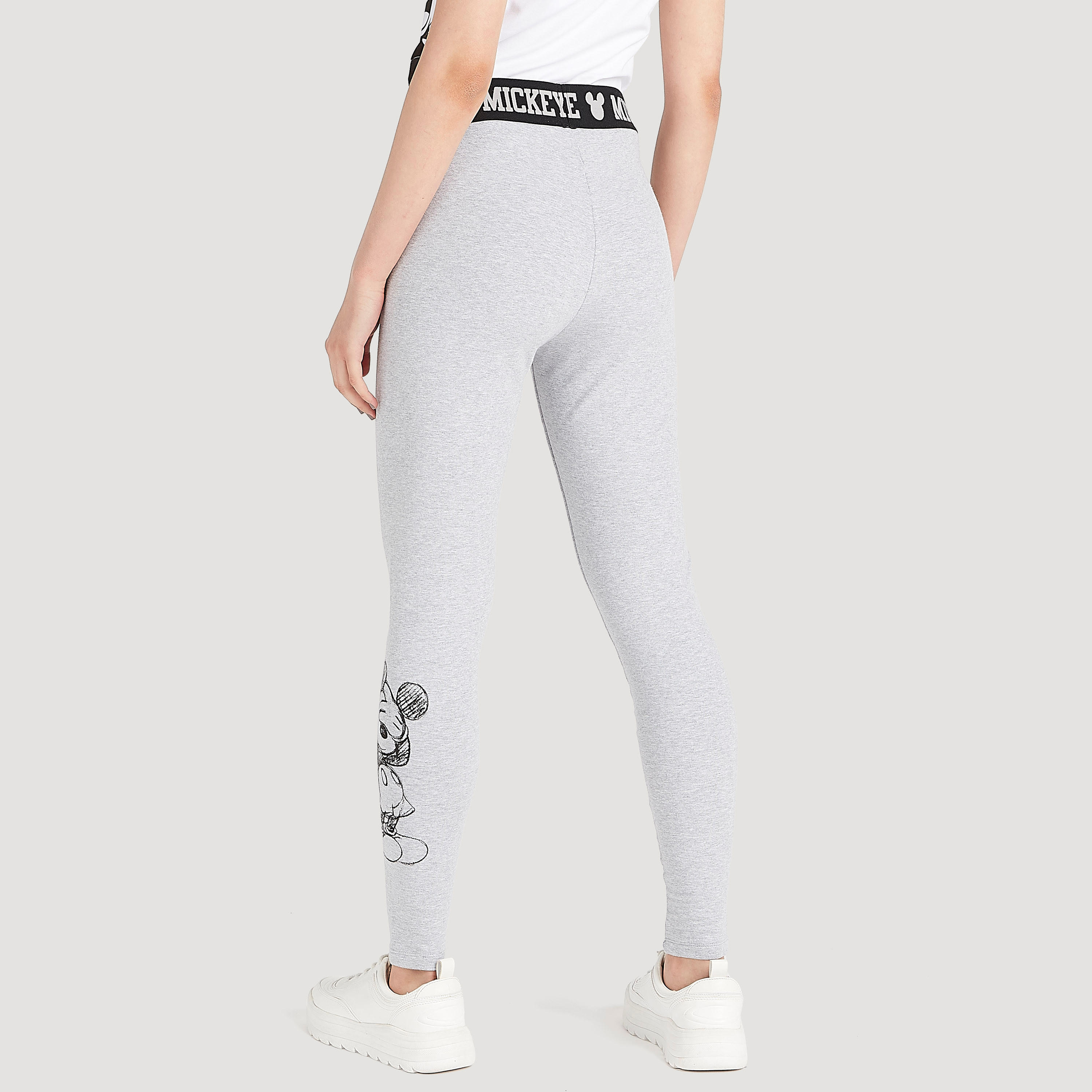 بنطلون ليقنز بخصر مطّاطي متوسّط الارتفاع وطبعات ميكي ماوس-women-clothing-bottoms-leggings-image-4