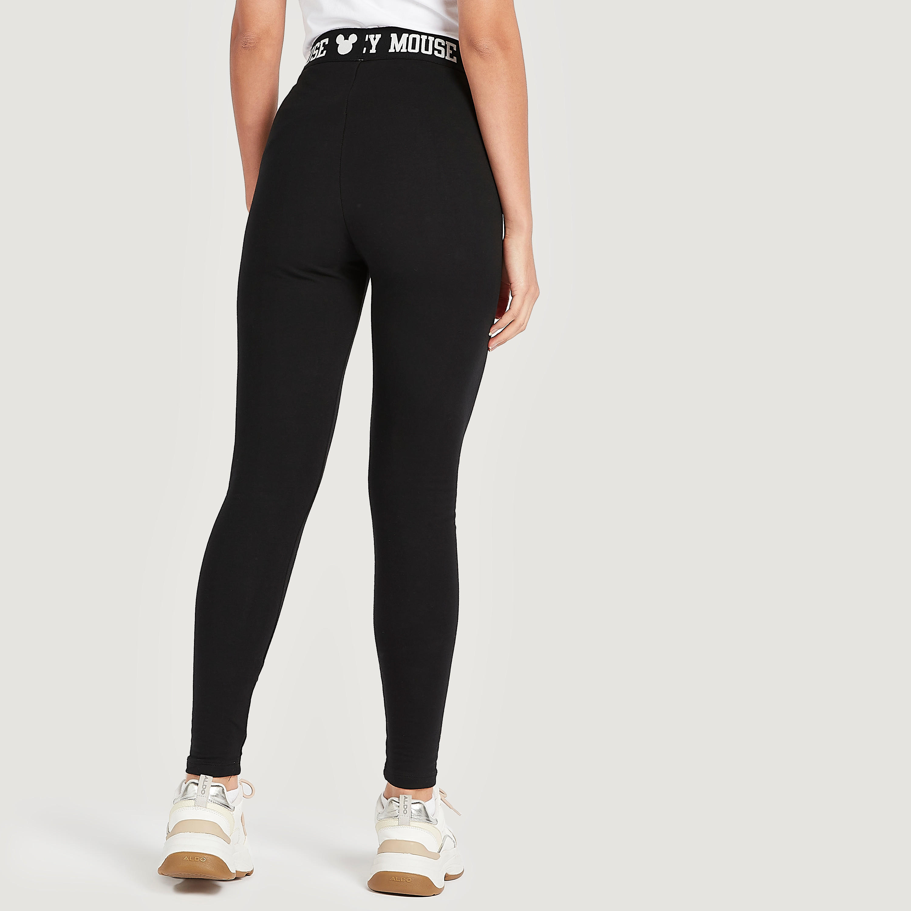 بنطلون ليقنز بخصر مطّاطي متوسّط الارتفاع وطبعات ميكي ماوس-women-clothing-bottoms-leggings-image-4
